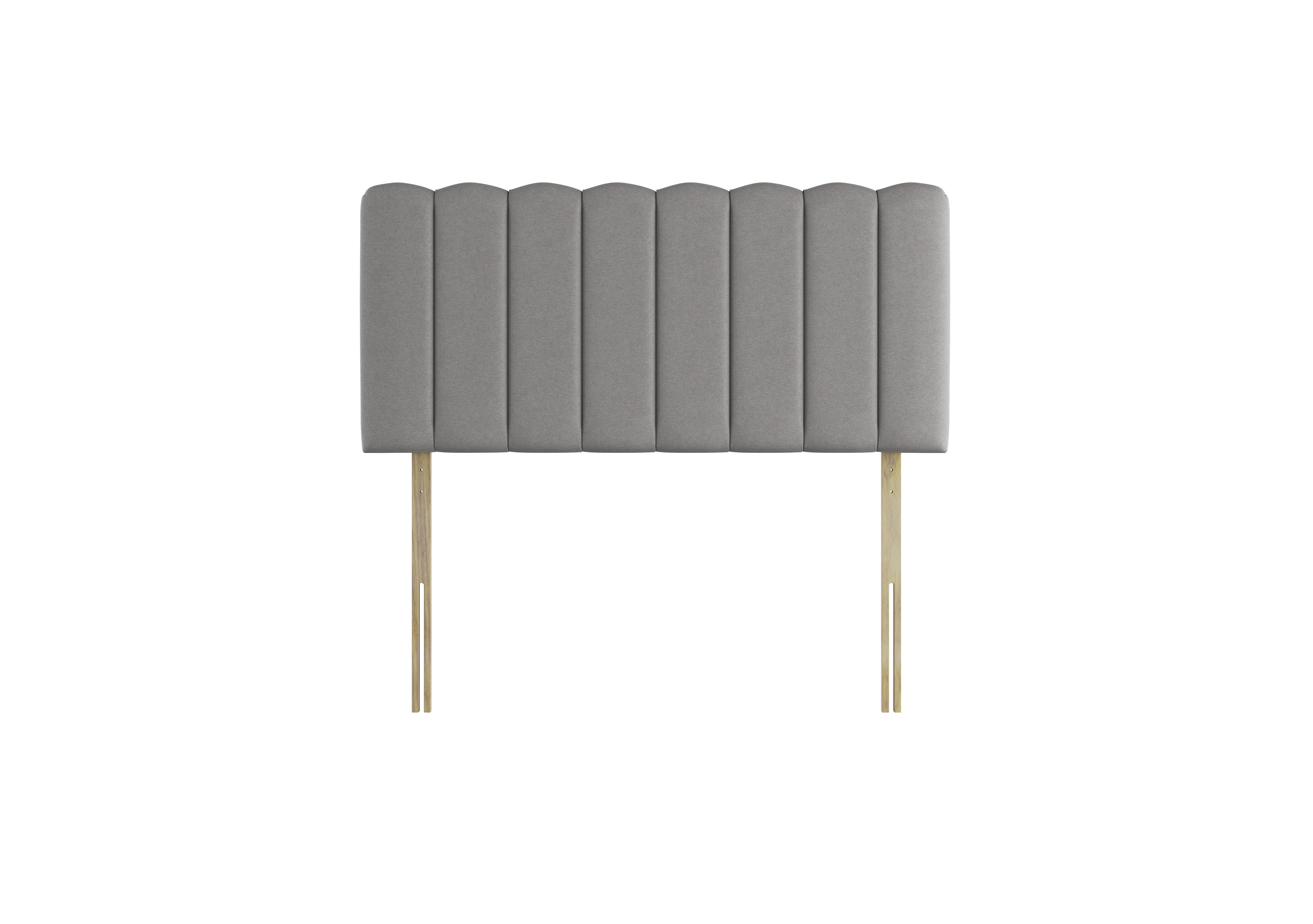 Shard Strutted Headboard in Wool Silver Fox on Furniture Village