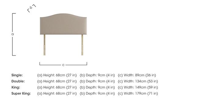 Clyde Strutted Headboard in  on Furniture Village