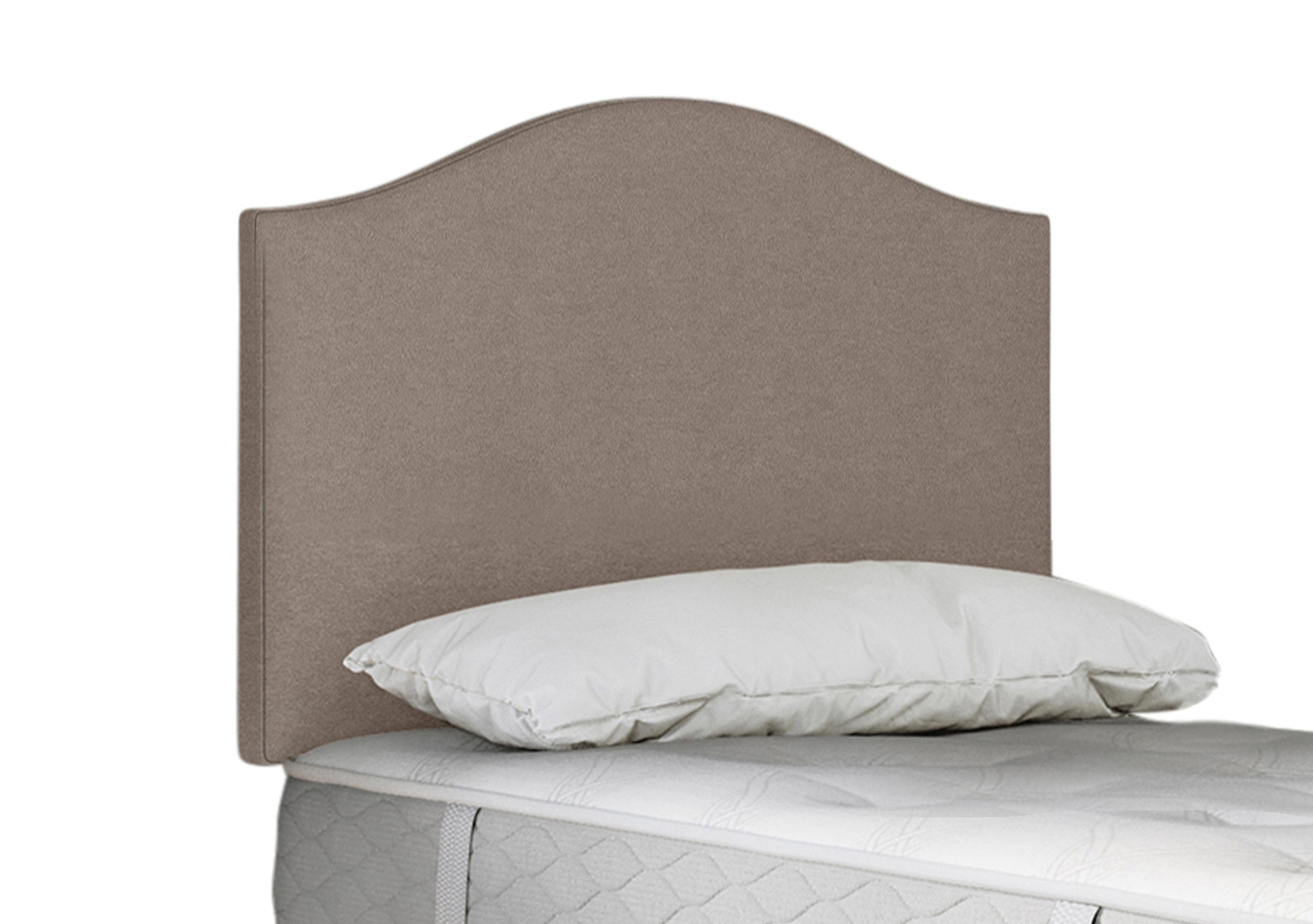 Clyde Strutted Headboard in Wool Latte on Furniture Village