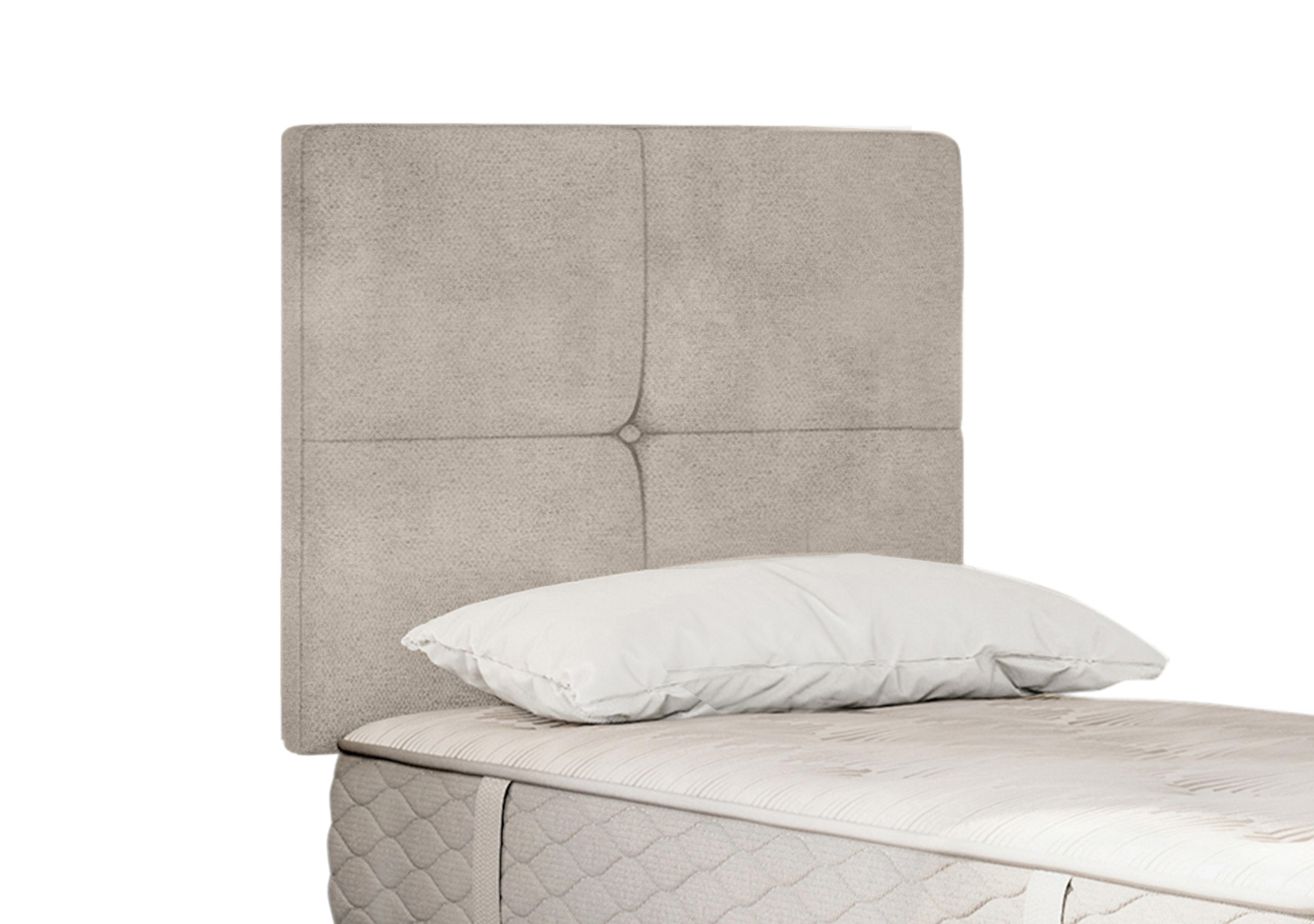 Savoy Strutted Headboard in Velvet Dove on Furniture Village