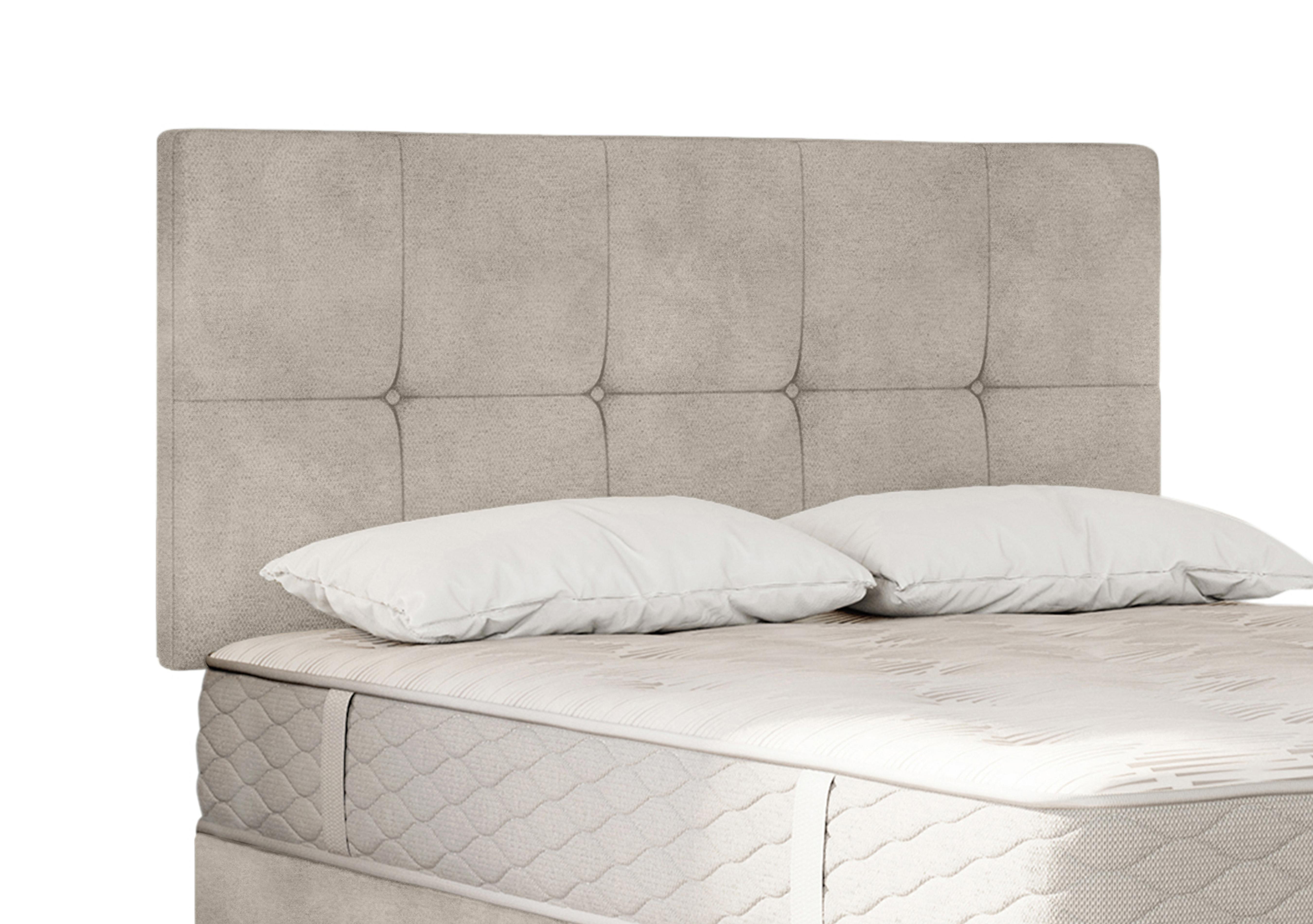 Savoy Strutted Headboard in Velvet Dove on Furniture Village