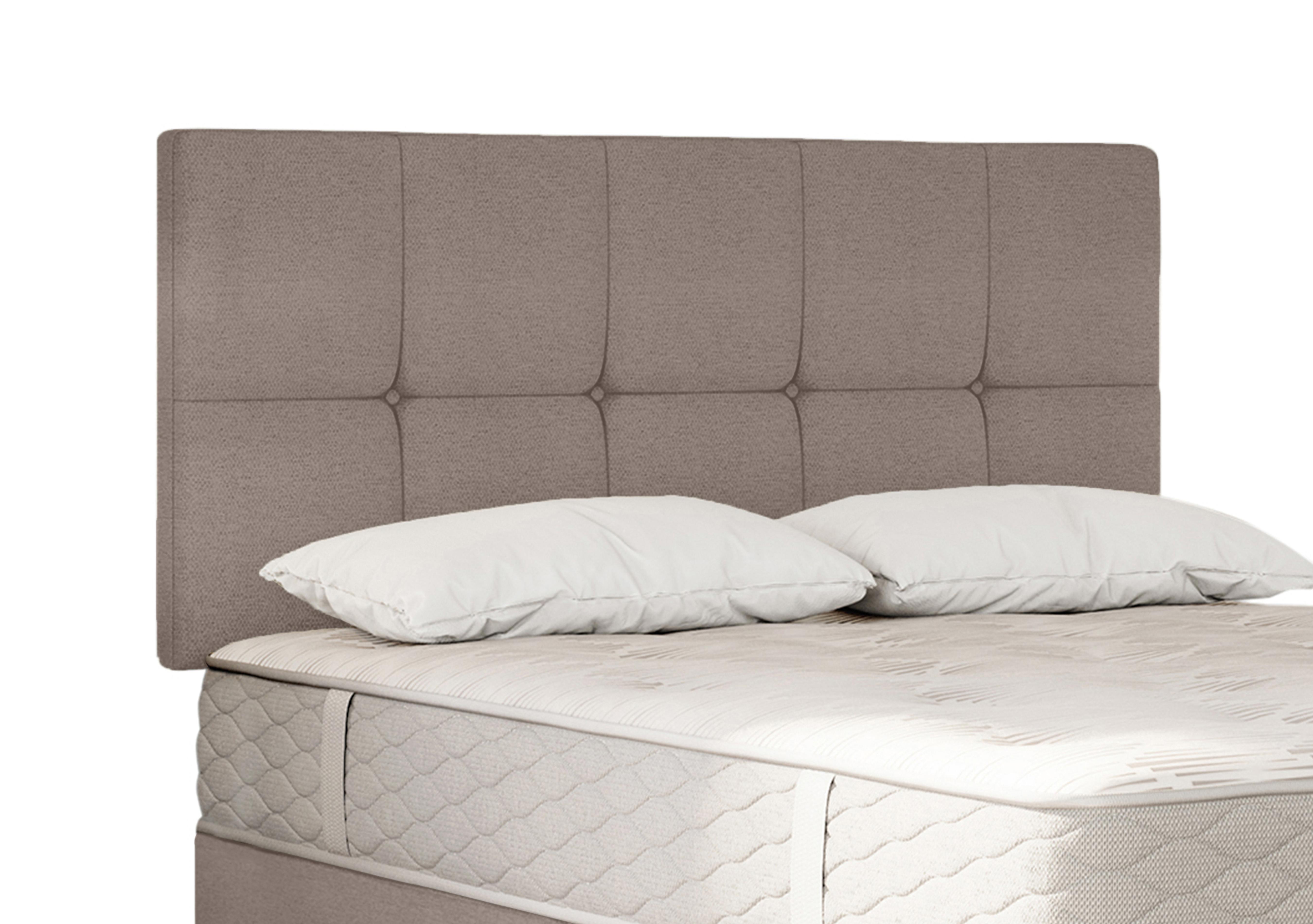 Savoy Strutted Headboard in Wool Latte on Furniture Village