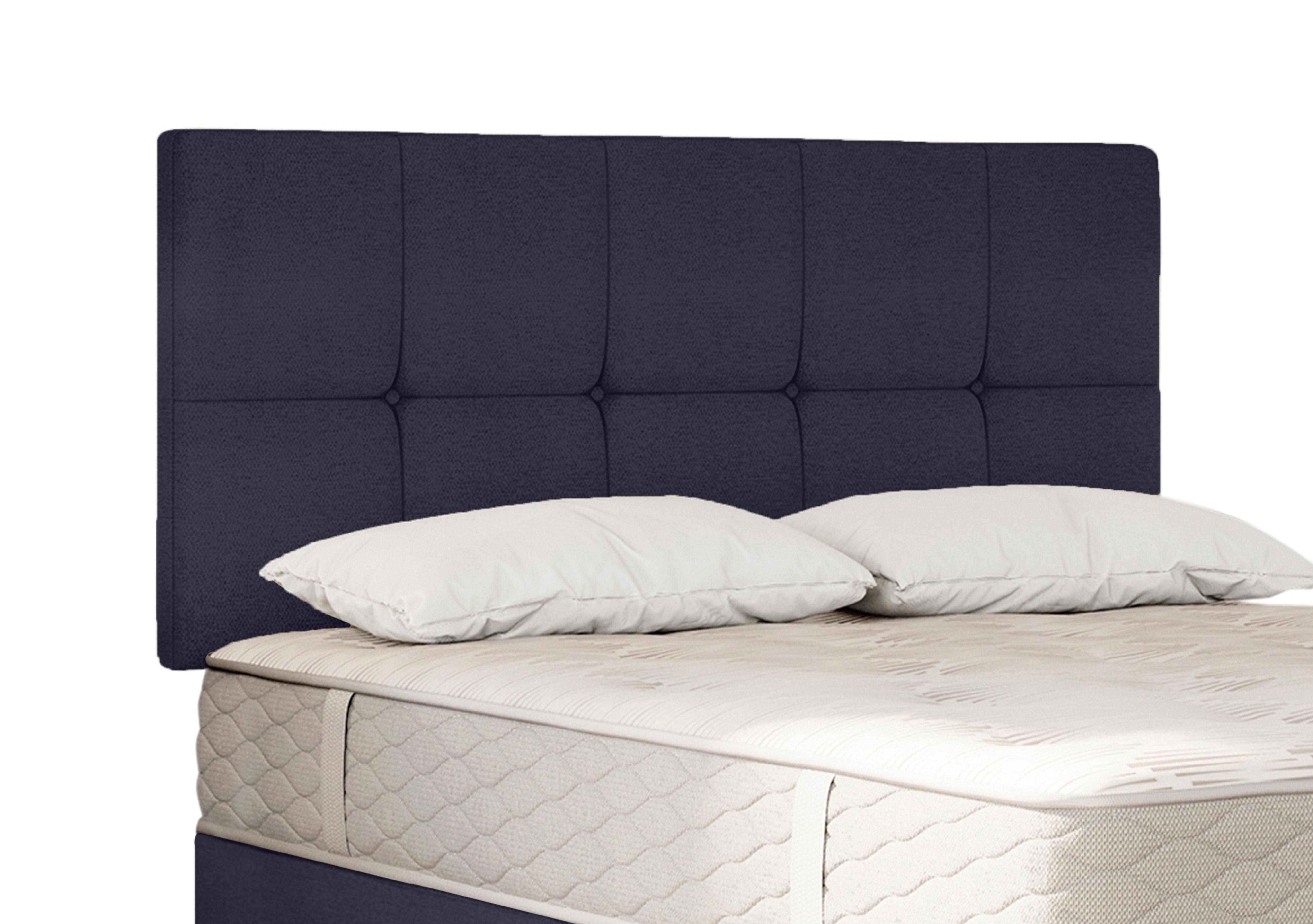Savoy Strutted Headboard in Wool Midnight on Furniture Village