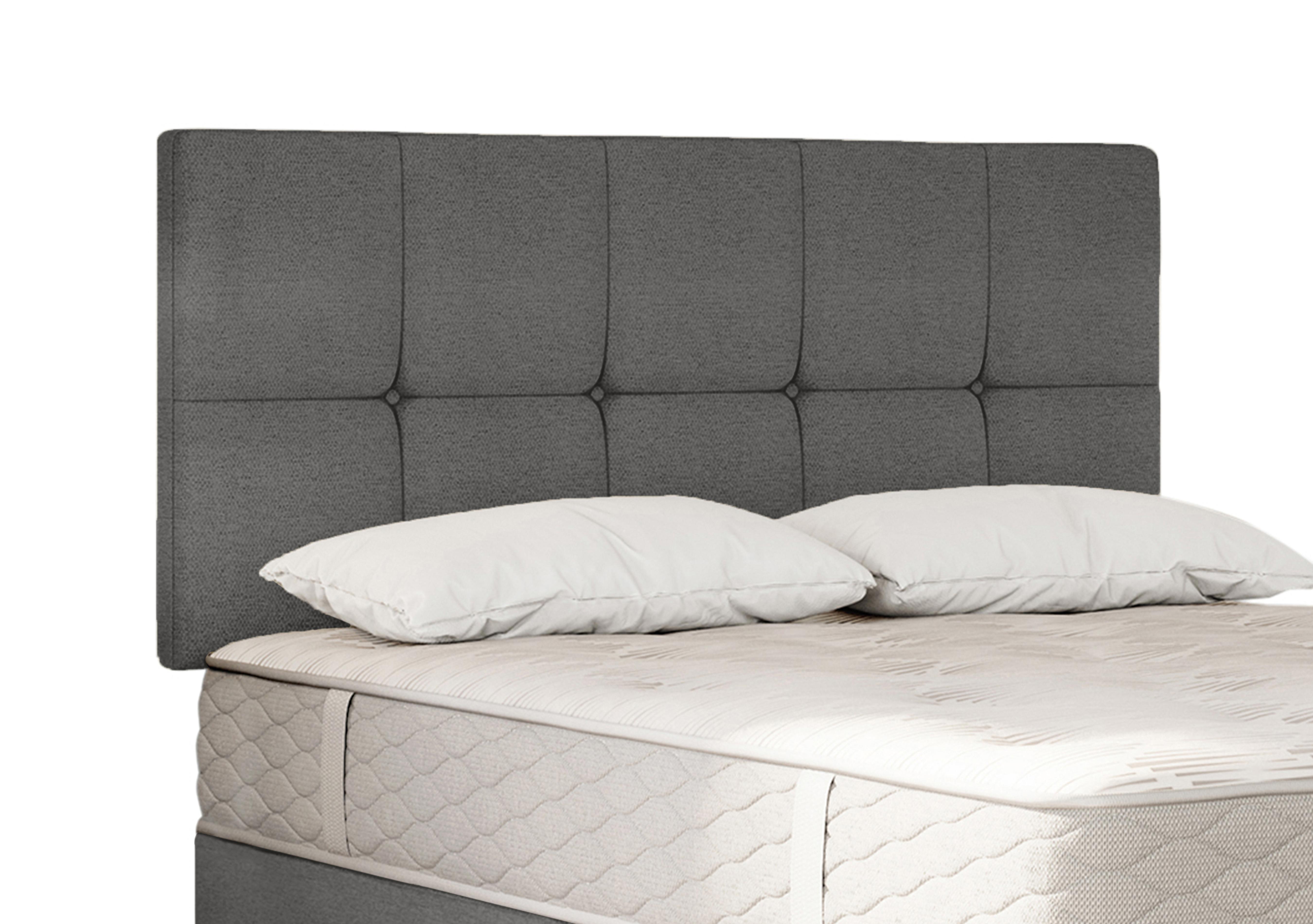 Savoy Strutted Headboard in Wool Silver Fox on Furniture Village