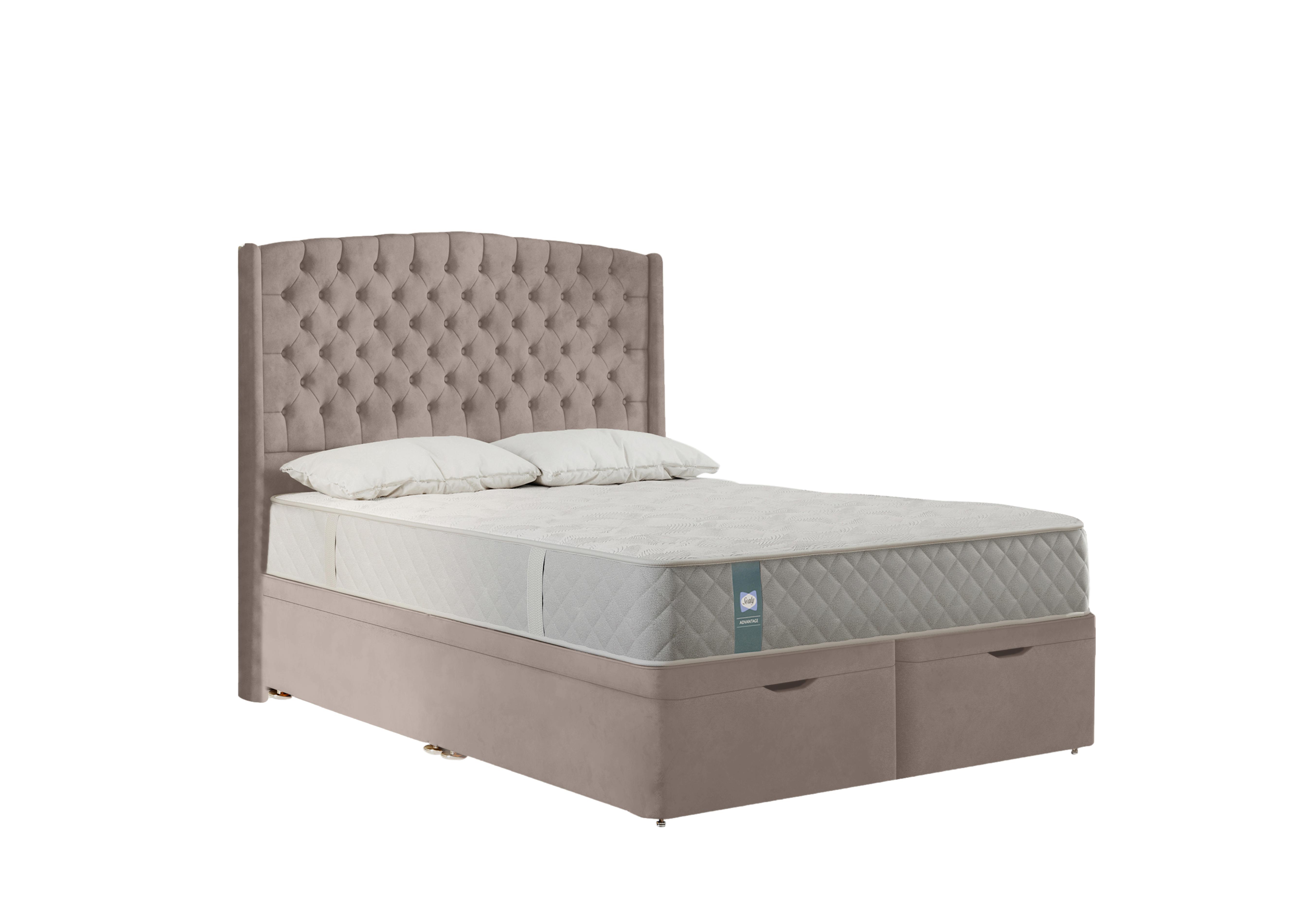 Waltham Ottoman Divan Set in Wool Latte on Furniture Village