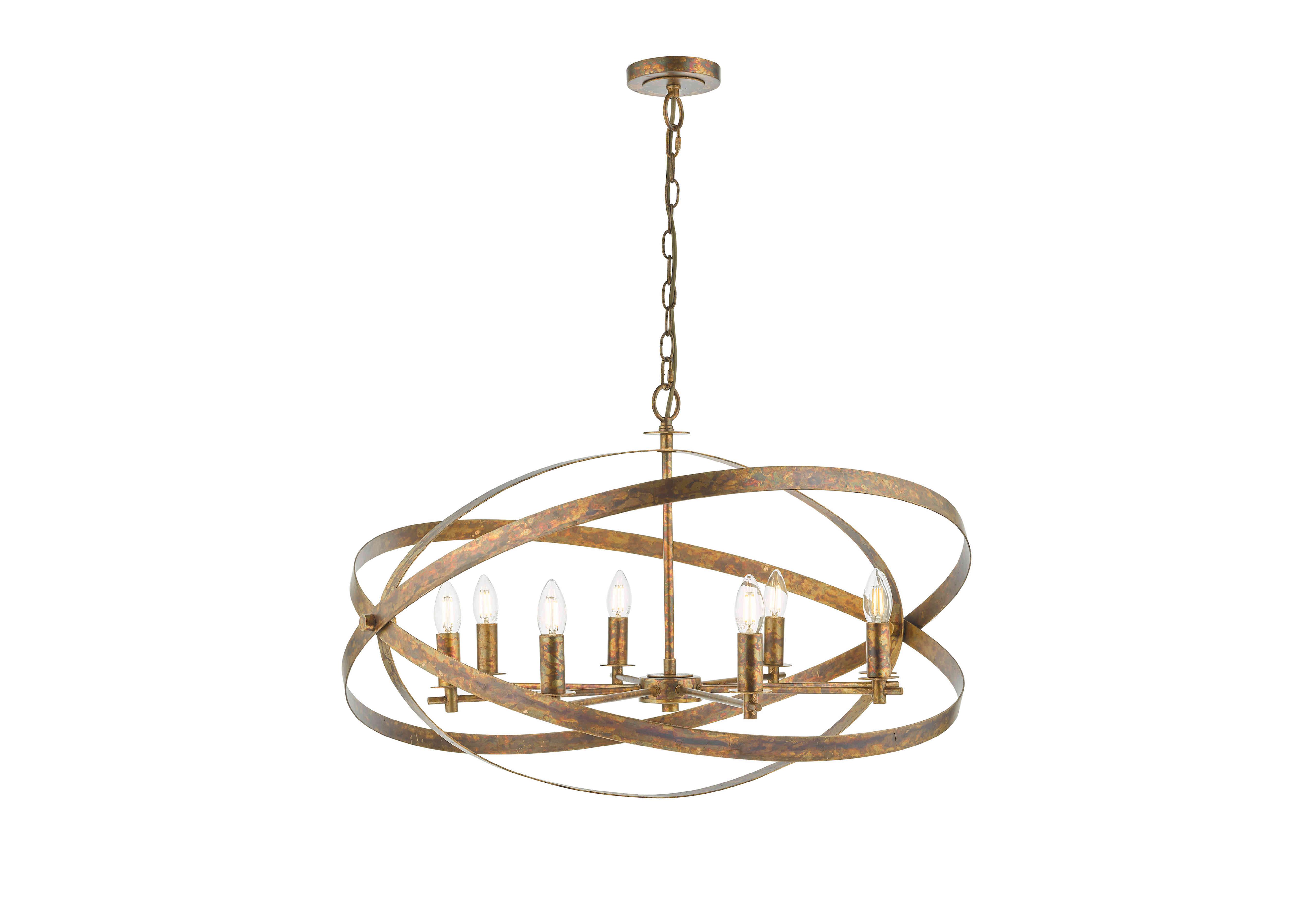 Nitya Copper 8 Light Pendant in Copper on Furniture Village