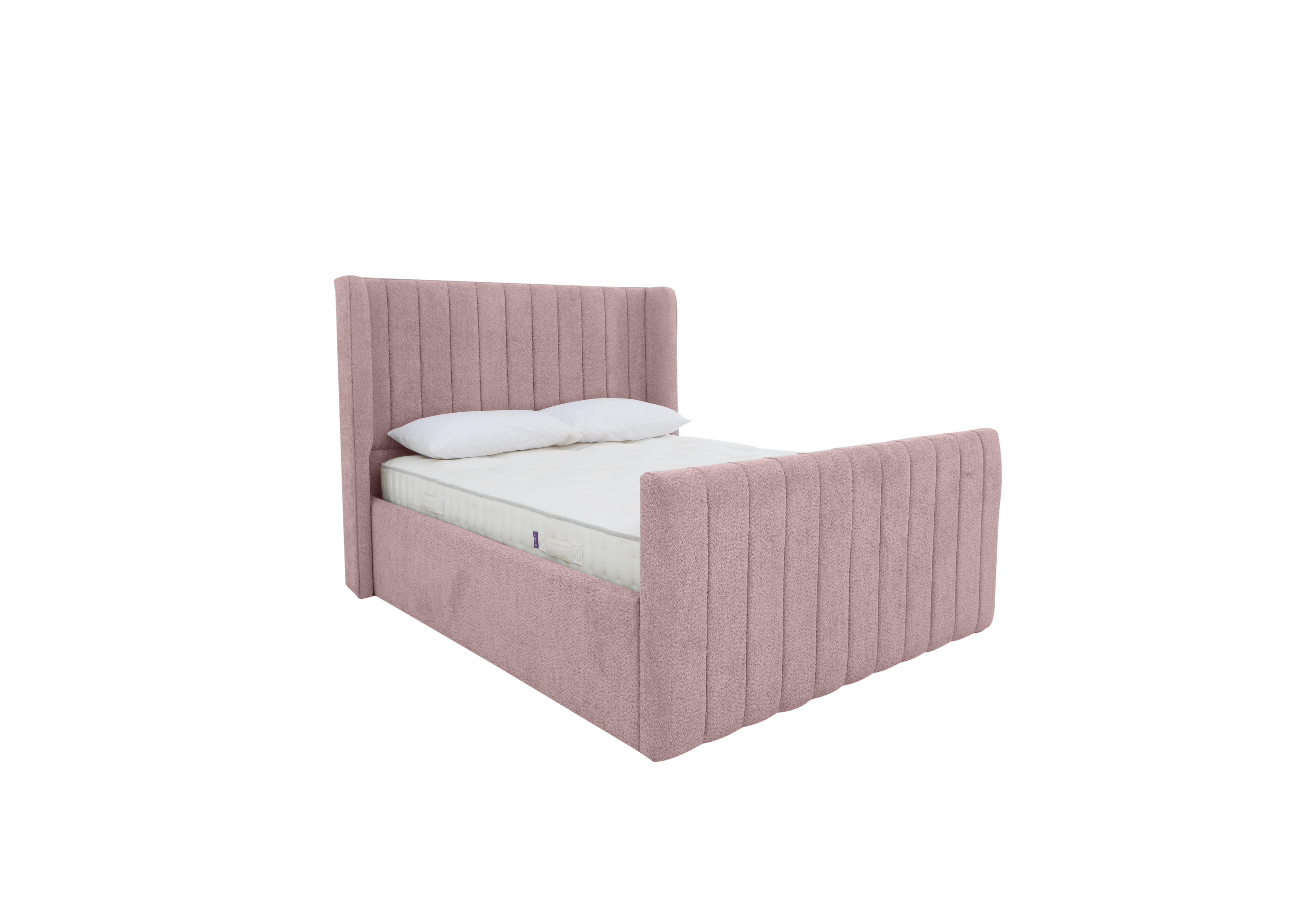 Eira High Foot End Ottoman Bed Frame in Comfy Blush on Furniture Village