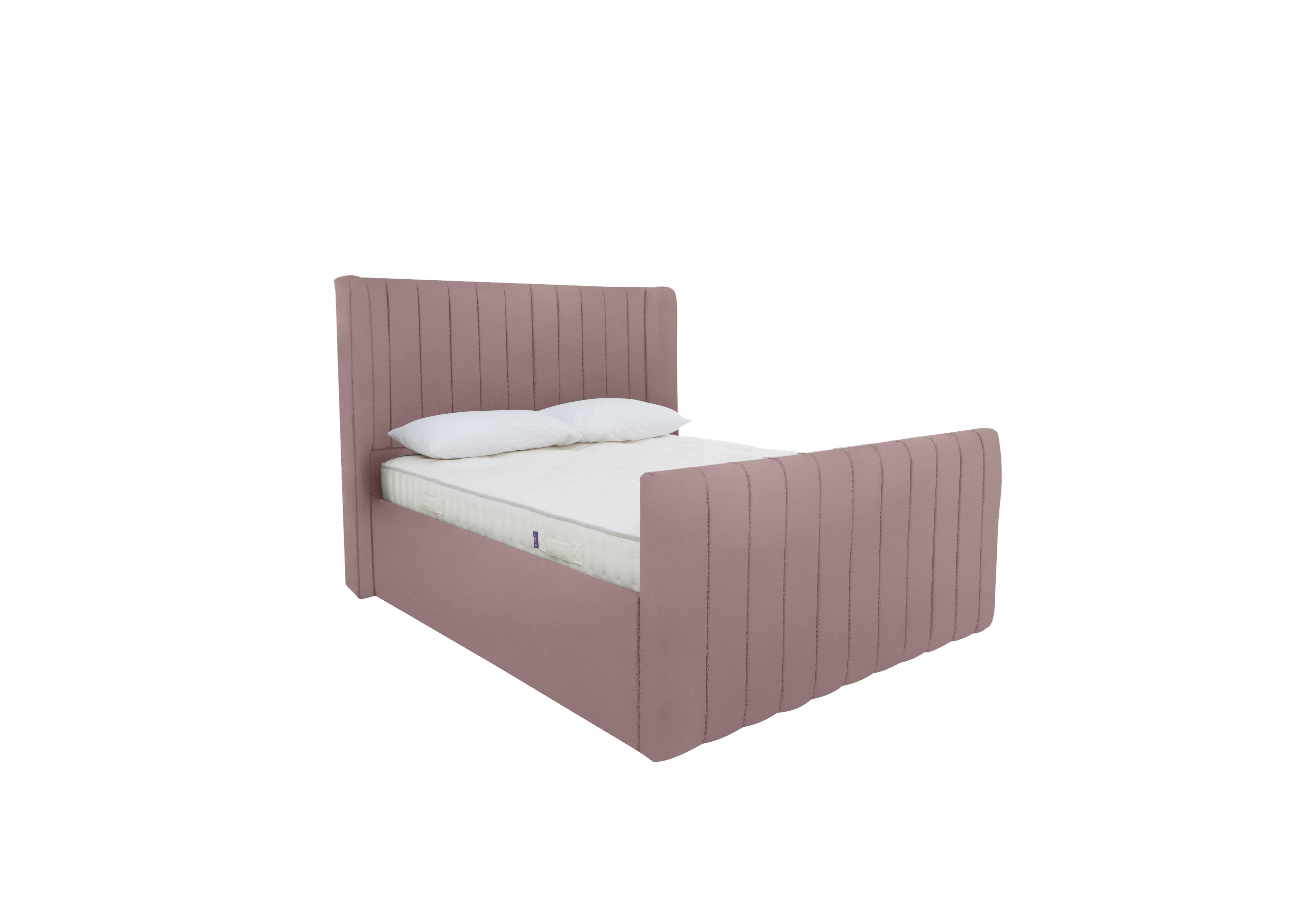 Eira High Foot End Ottoman Bed Frame in Velvet Lilac on Furniture Village