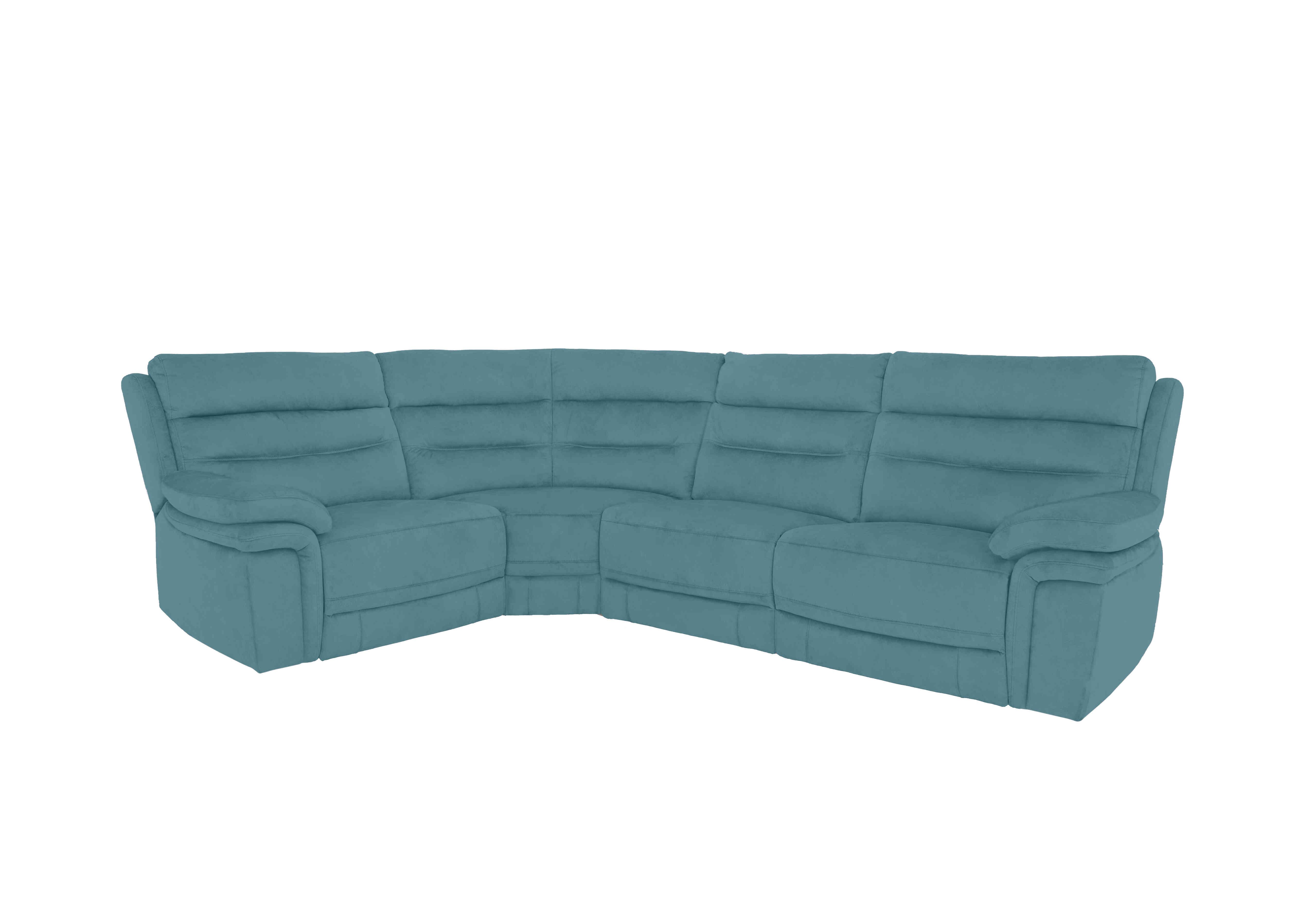 Berlin Modular Fabric Corner Sofa in Velvet Blu Vv-0312 on Furniture Village