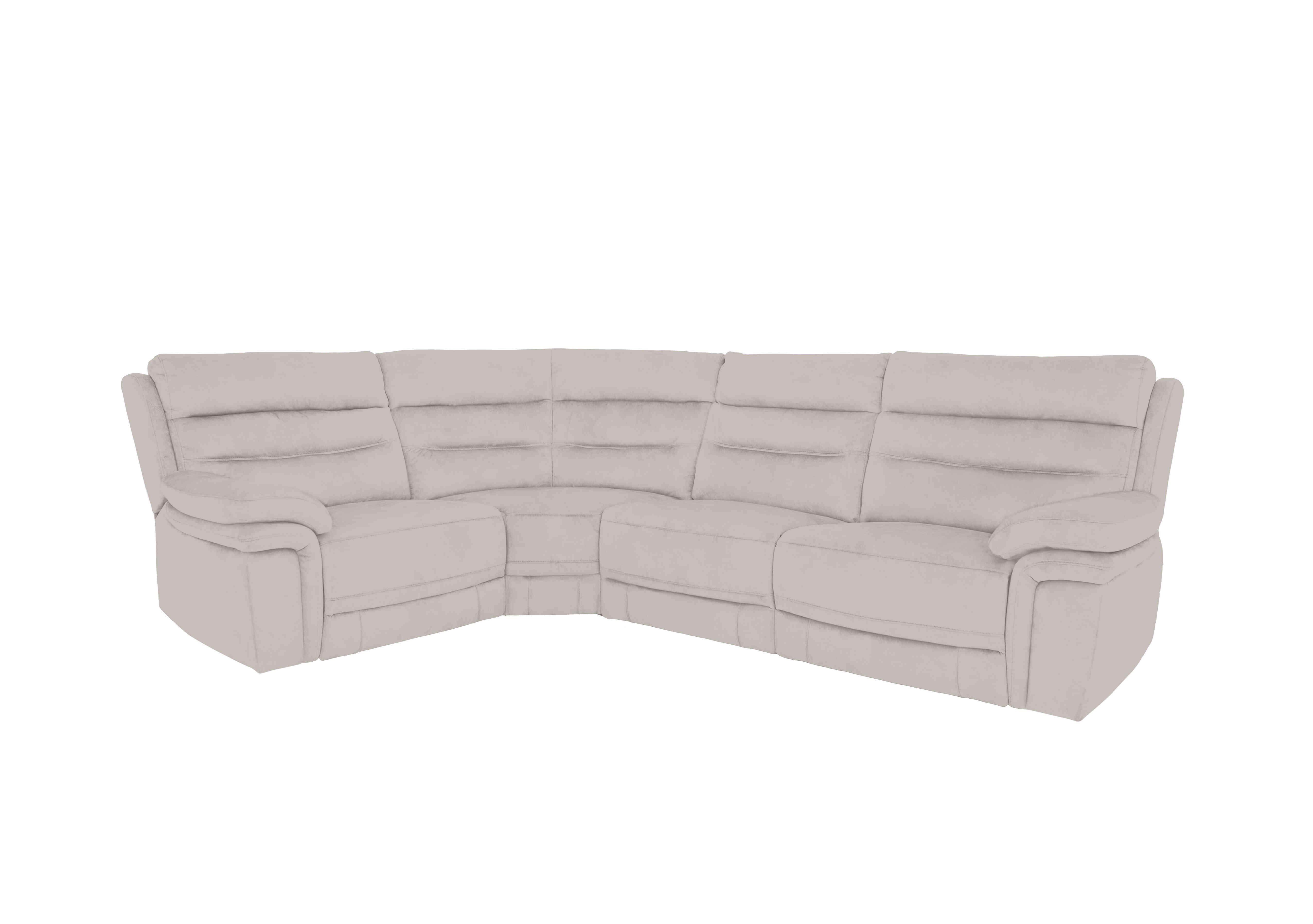 Berlin Modular Fabric Corner Sofa in Velvet White Vv-0307 on Furniture Village