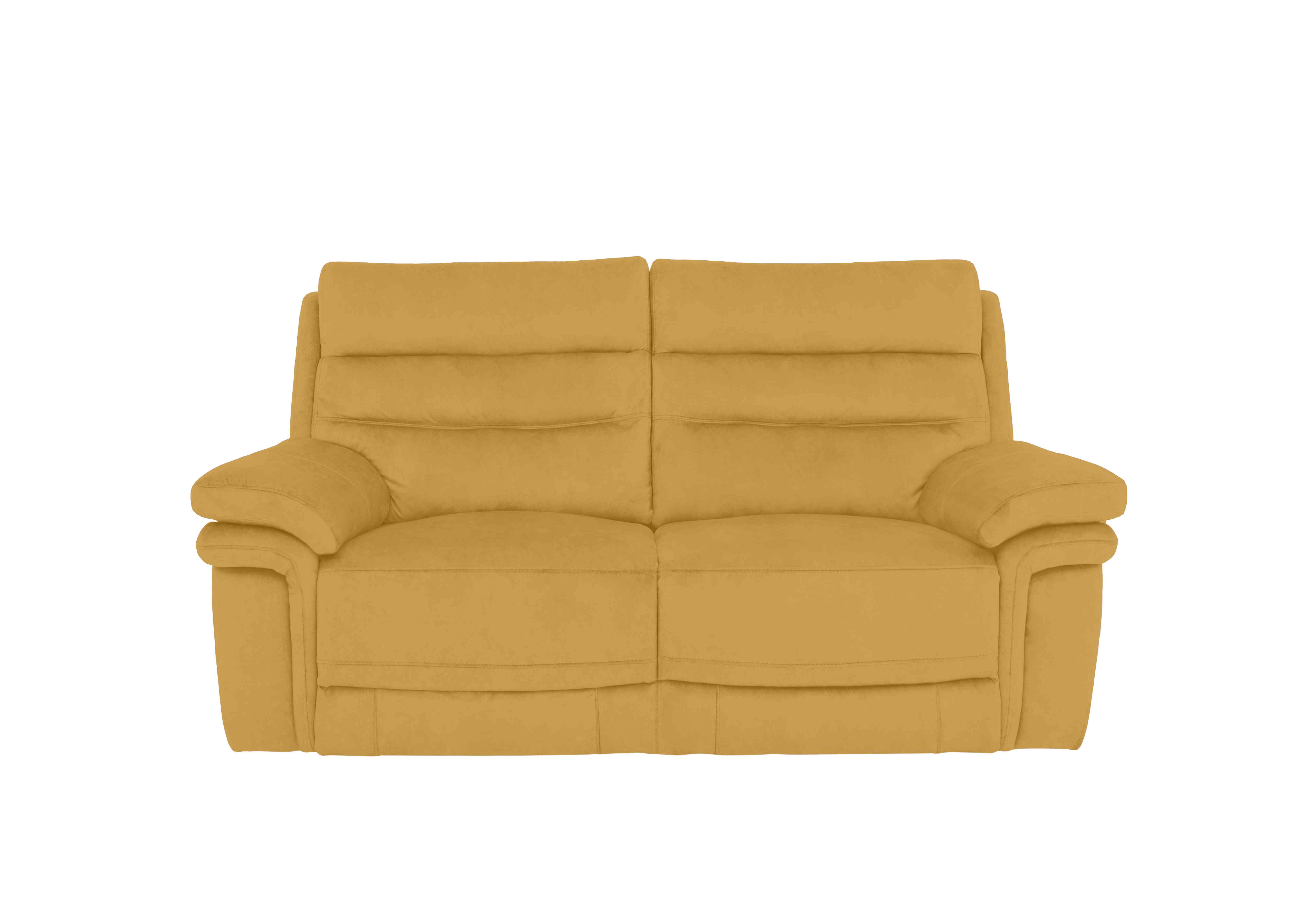 Berlin 2 Seater Fabric Sofa in Velvet Giallo Vv-0310 on Furniture Village