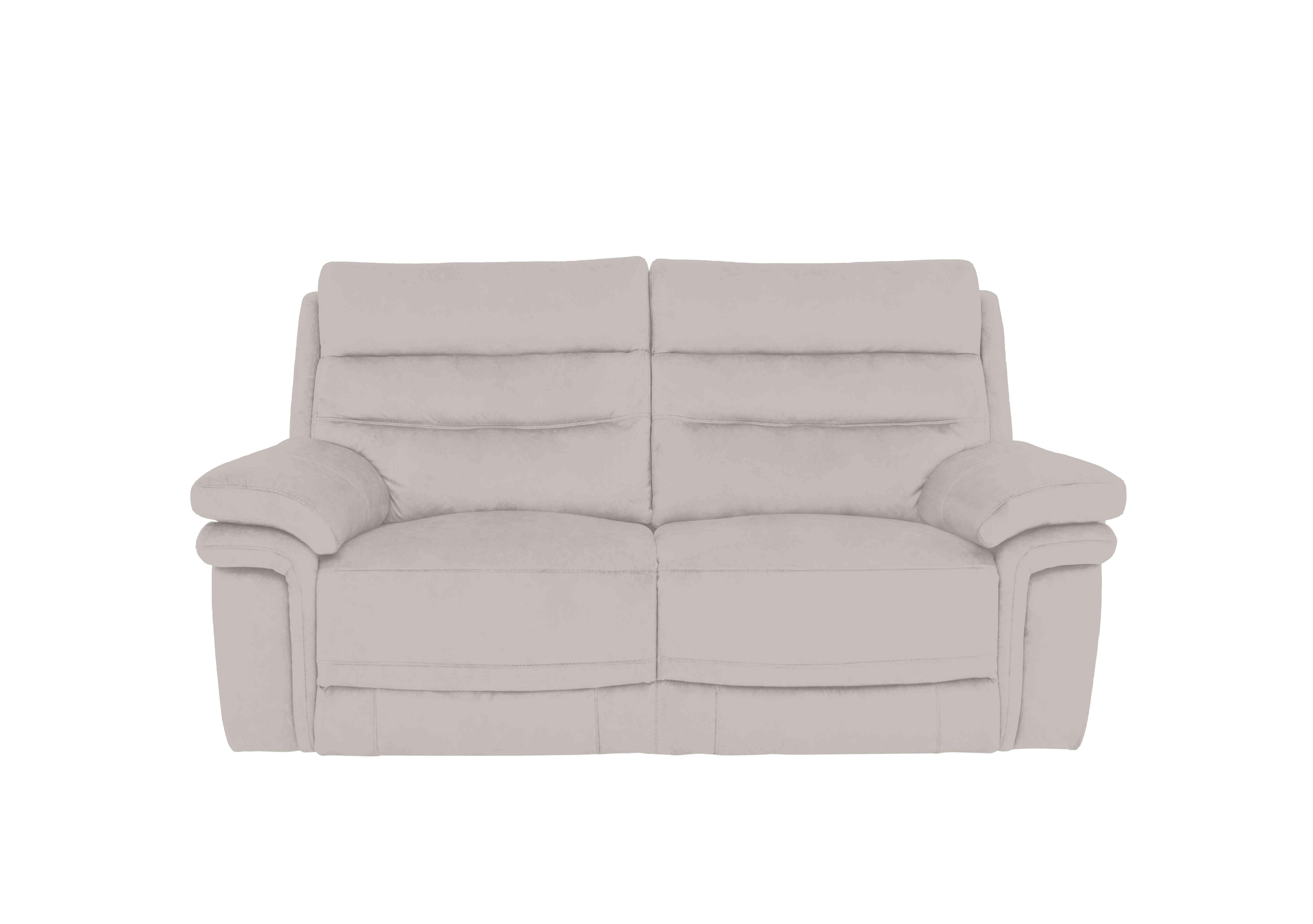 Berlin 2 Seater Fabric Sofa in Velvet White Vv-0307 on Furniture Village