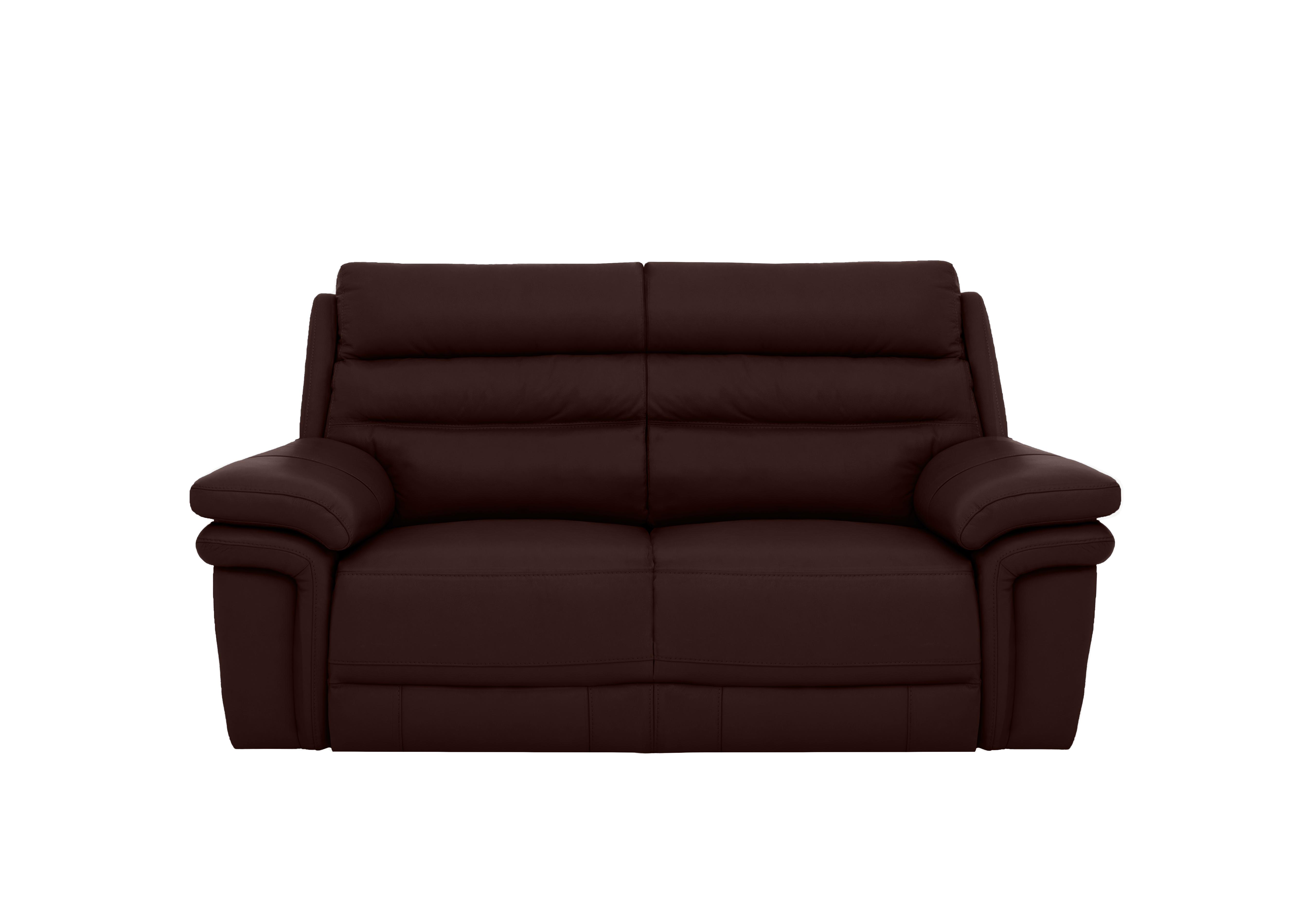 Berlin 2 Seater Leather Sofa in Burgundy Lx-6402 on Furniture Village