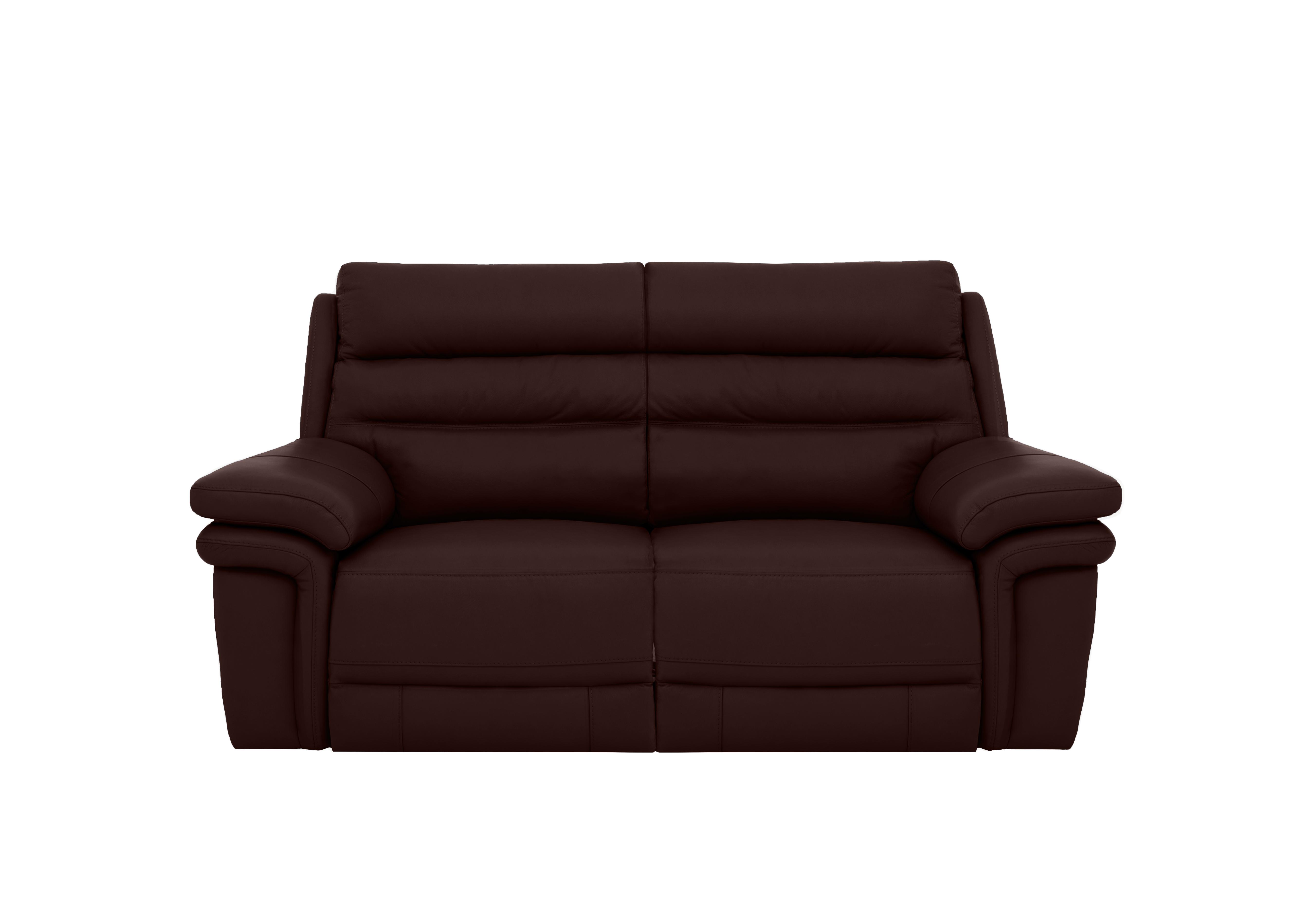 Berlin 2 Seater Leather Sofa in Burgundy Lx-6402 on Furniture Village
