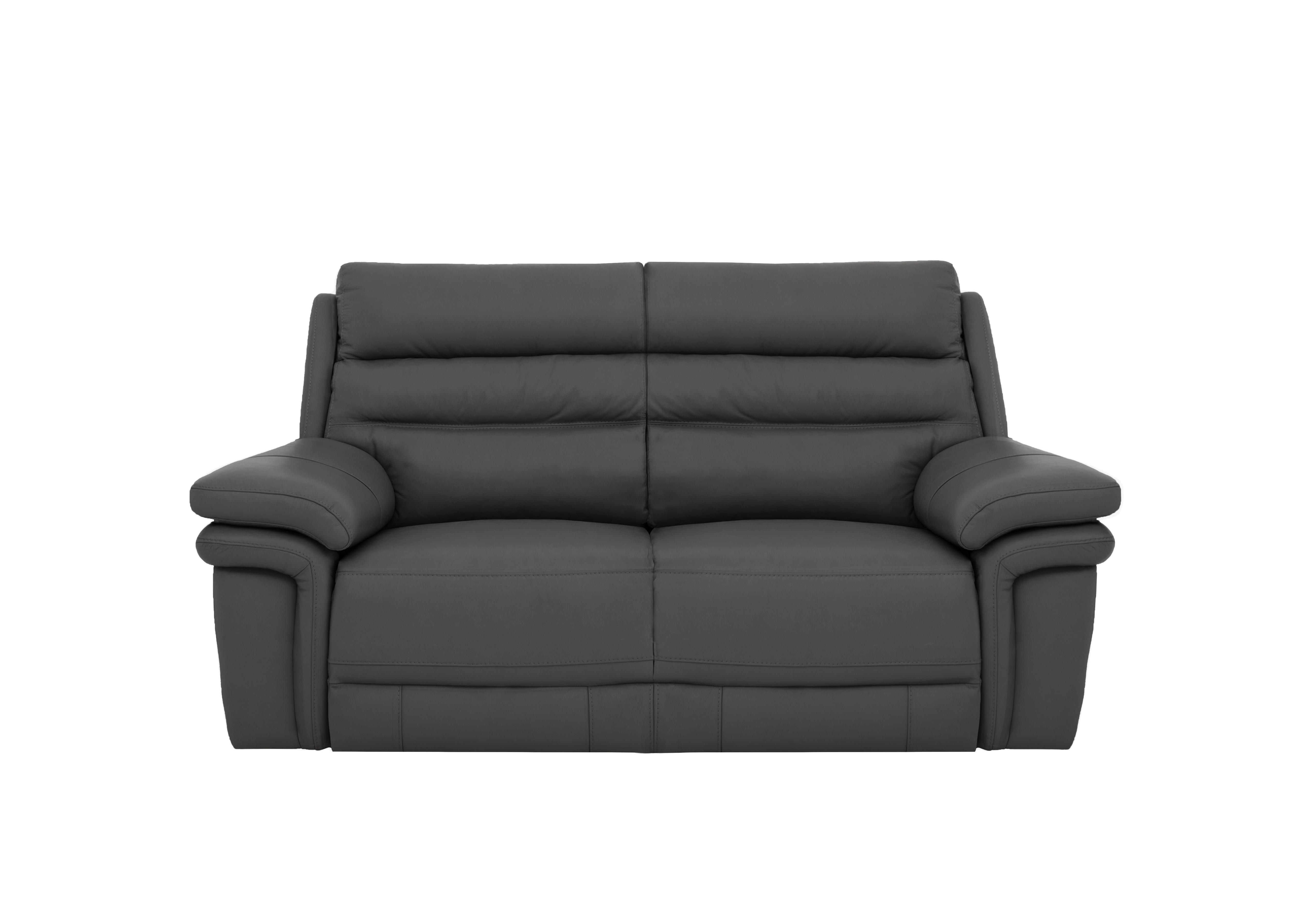 Berlin 2 Seater Leather Sofa in Grey Le-9308 on Furniture Village