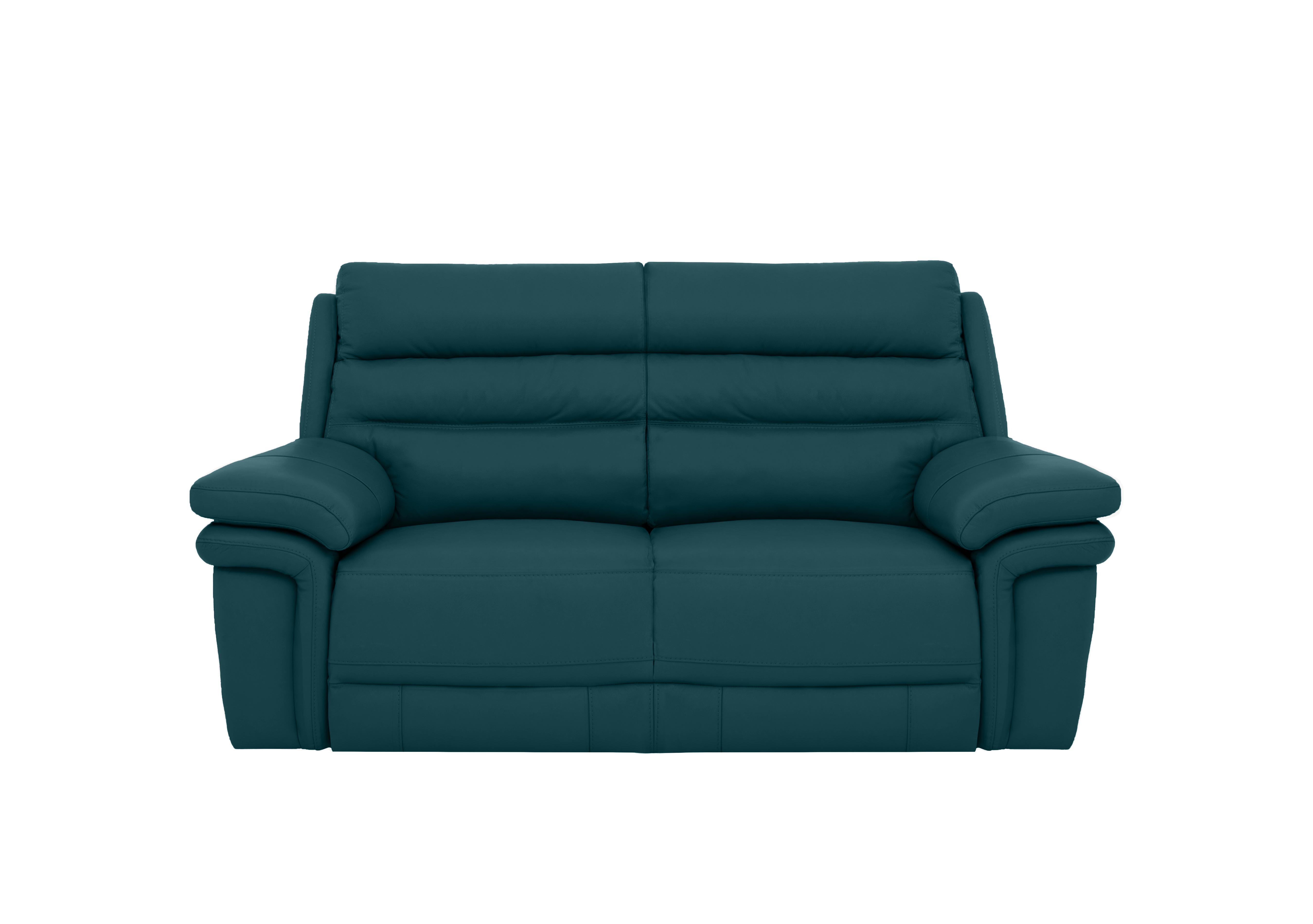 Berlin 2 Seater Leather Sofa in Midnight Jade Le-9314 on Furniture Village