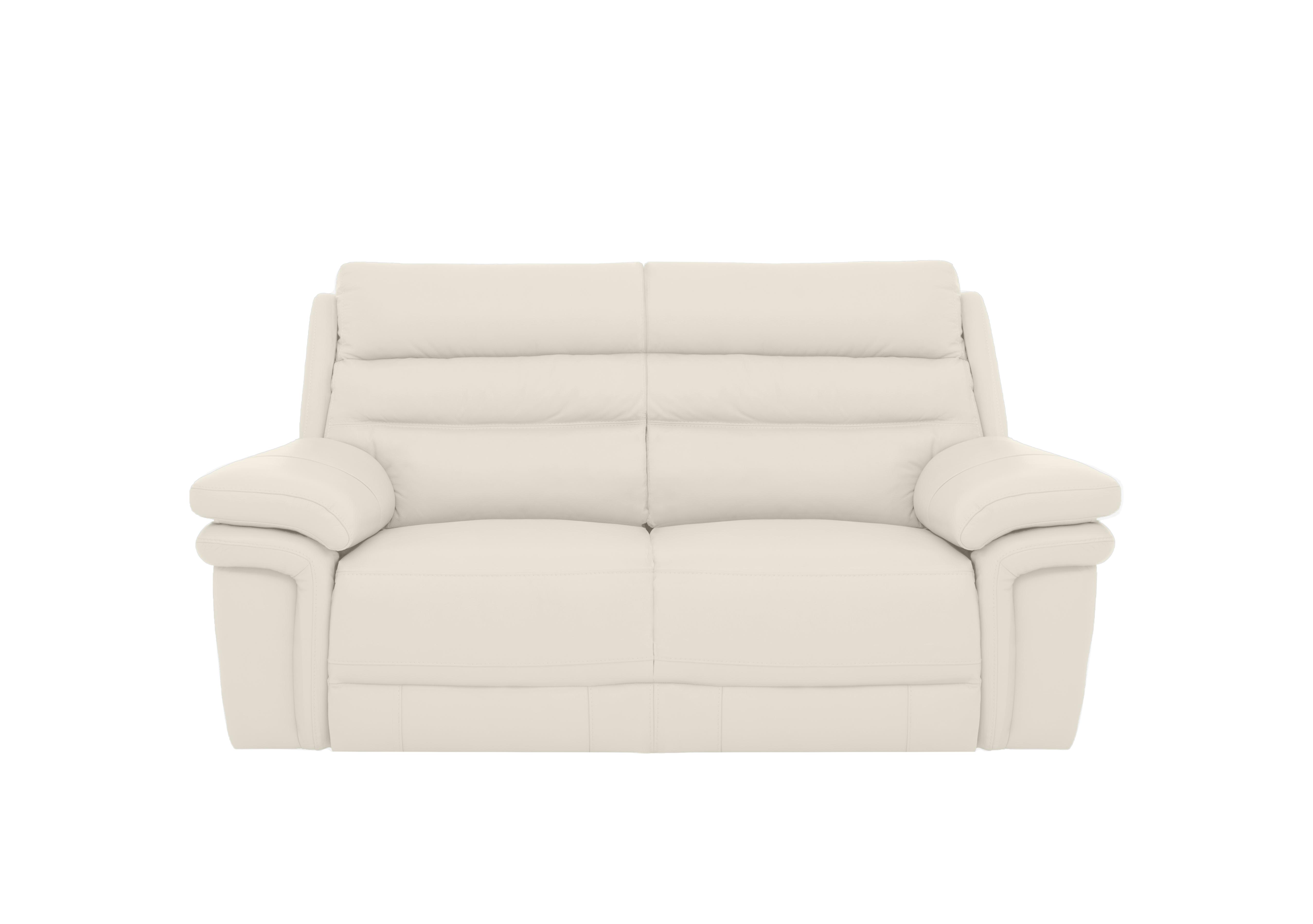 Berlin 2 Seater Leather Sofa in White Le-9307 on Furniture Village