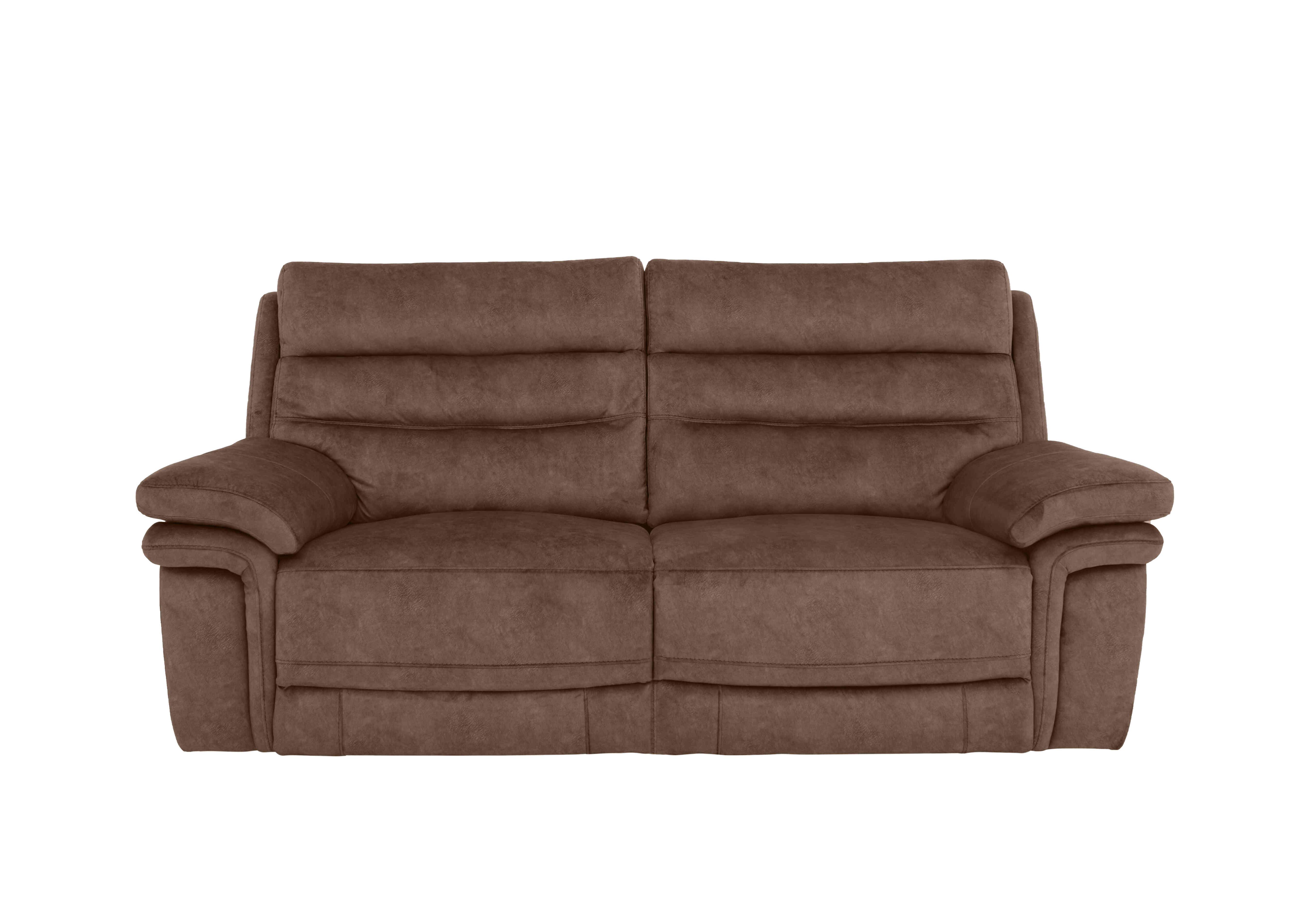 Berlin 3 Seater Fabric Sofa in Classic Brown Be-0105 on Furniture Village