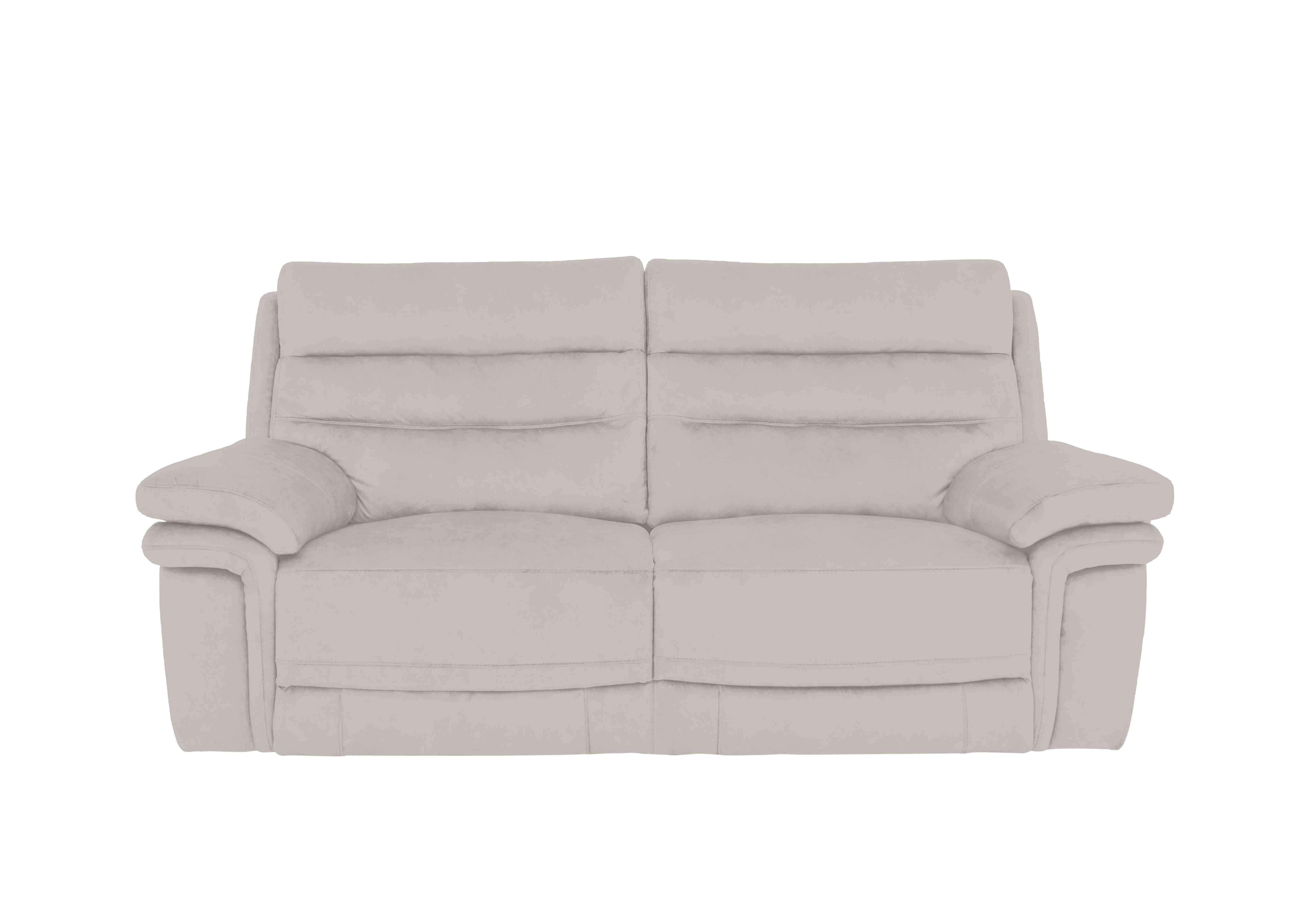 Berlin 3 Seater Fabric Sofa in Velvet White Vv-0307 on Furniture Village