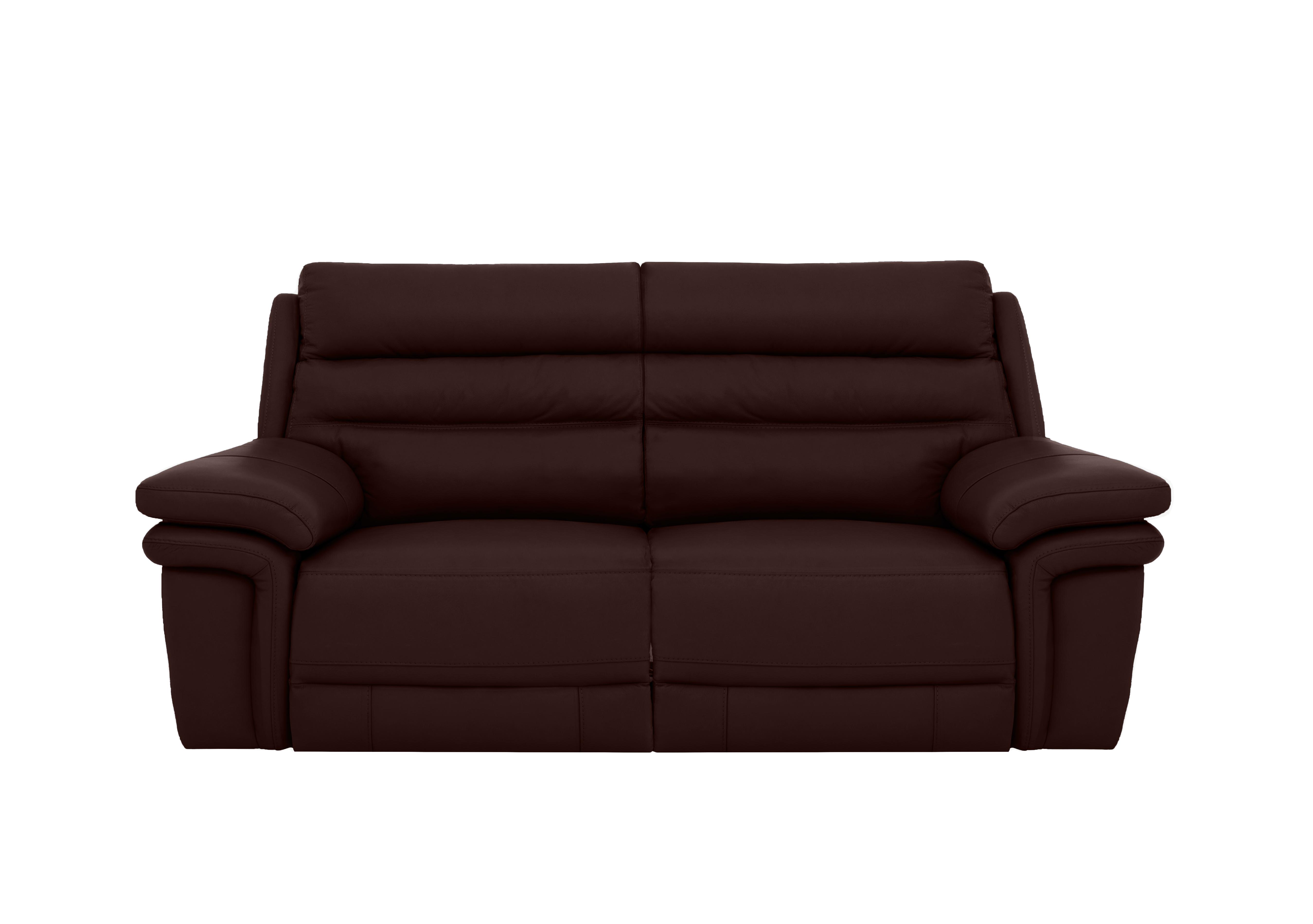 Berlin 3 Seater Leather Sofa in Burgundy Lx-6402 on Furniture Village