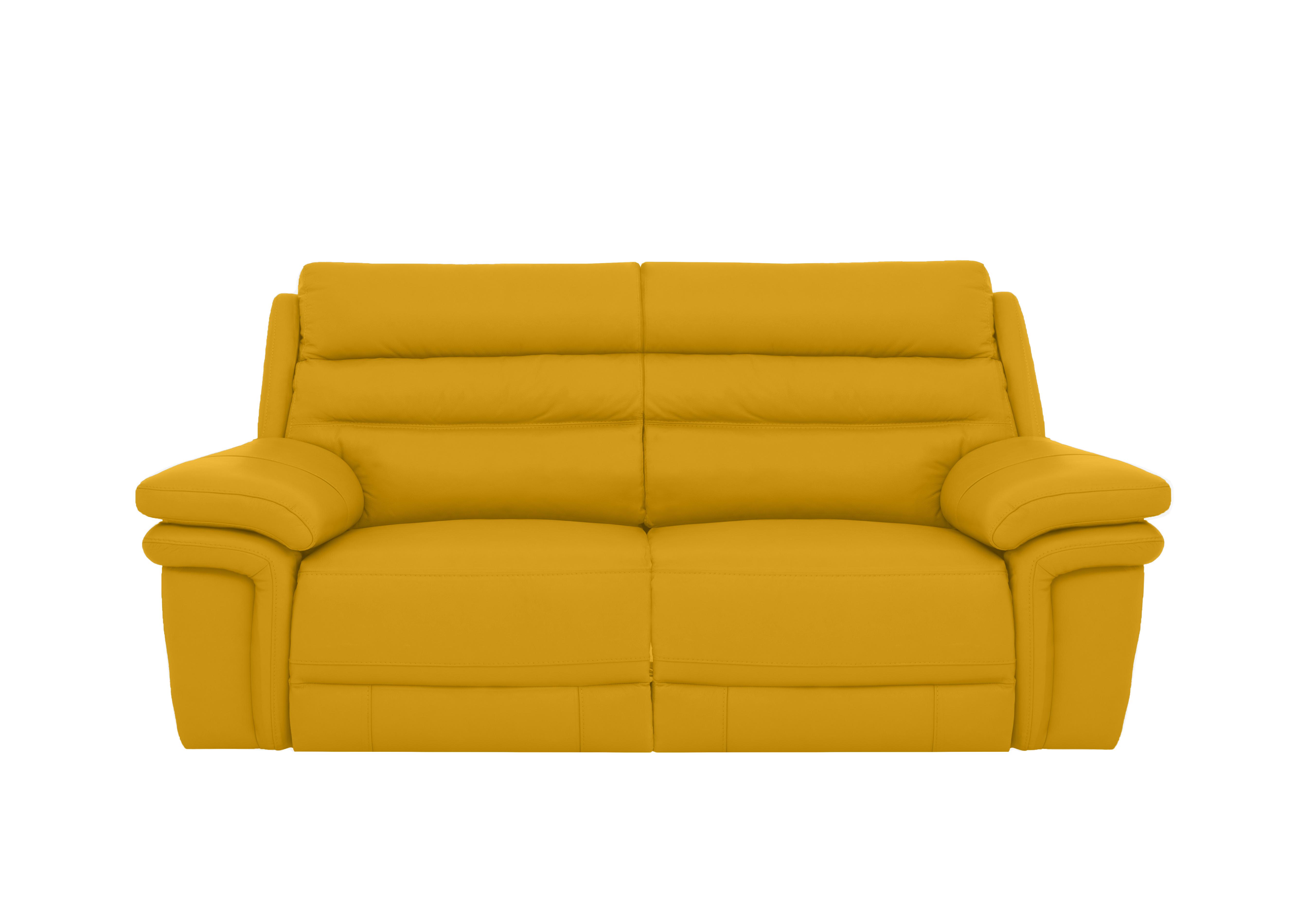Berlin 3 Seater Leather Sofa in Giallo Le-9310 on Furniture Village