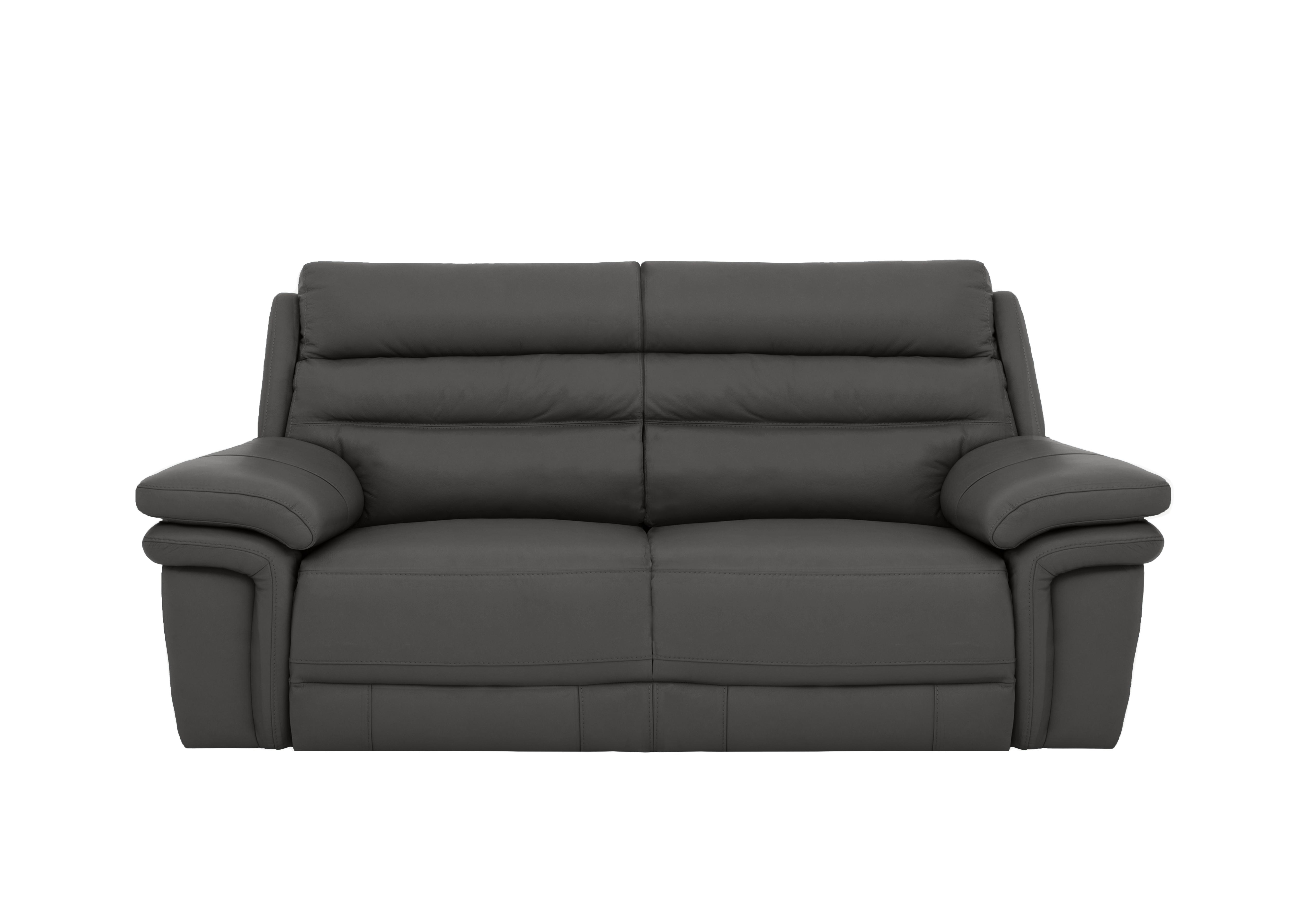 Berlin 3 Seater Leather Sofa in Grey Le-9308 on Furniture Village