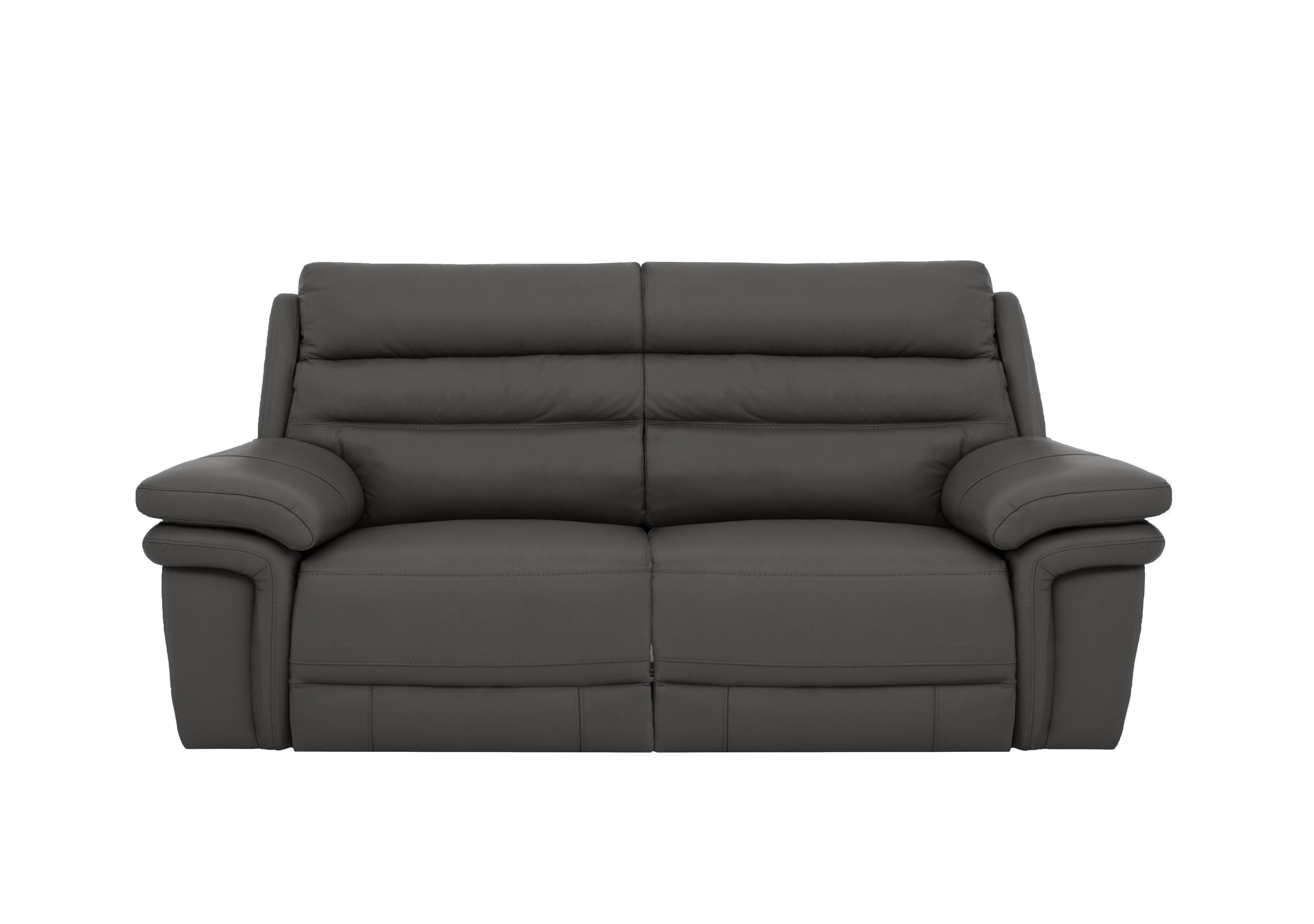 Berlin 3 Seater Leather Sofa in Grey Le-9308 on Furniture Village
