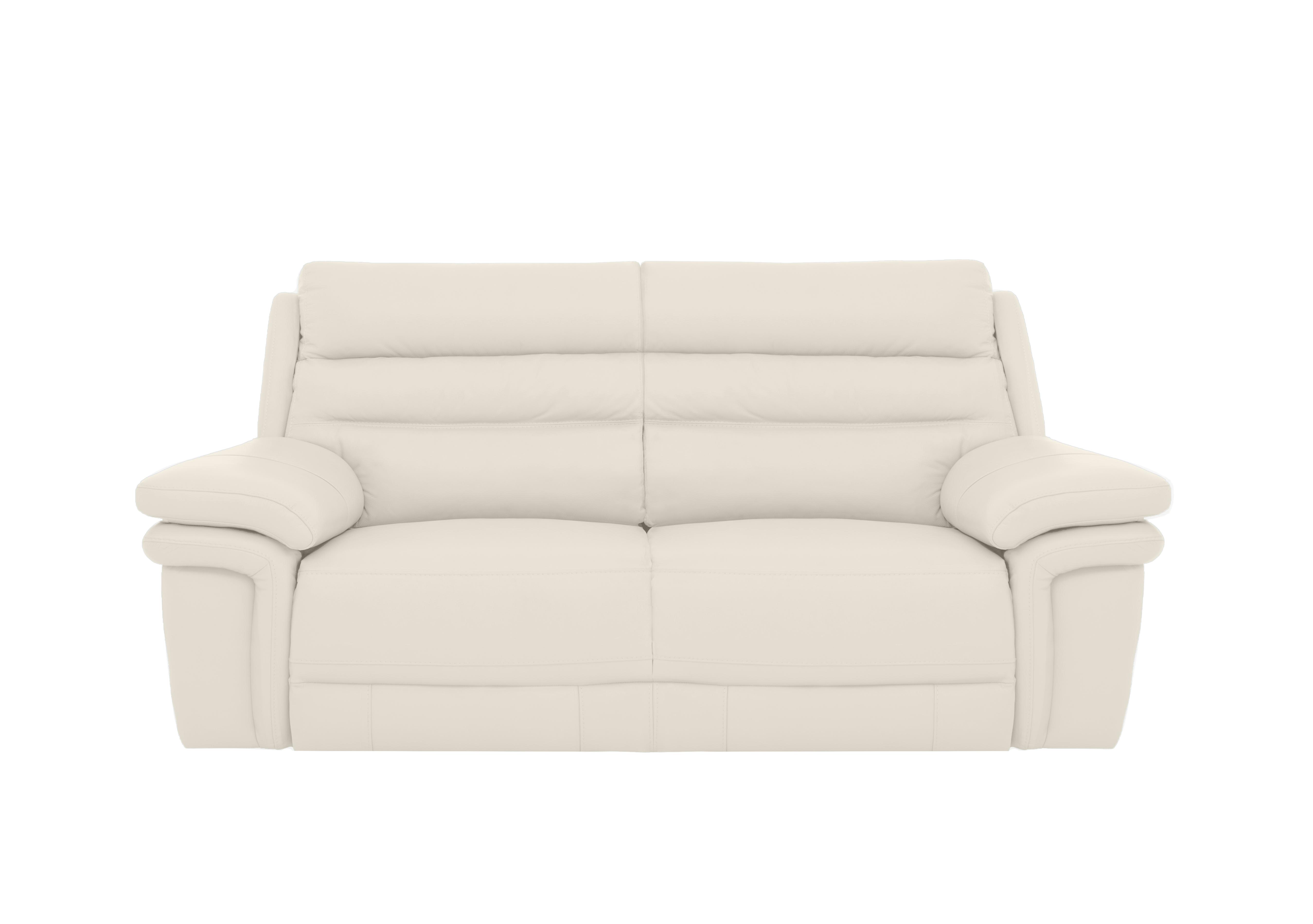 Berlin 3 Seater Leather Sofa in White Le-9307 on Furniture Village