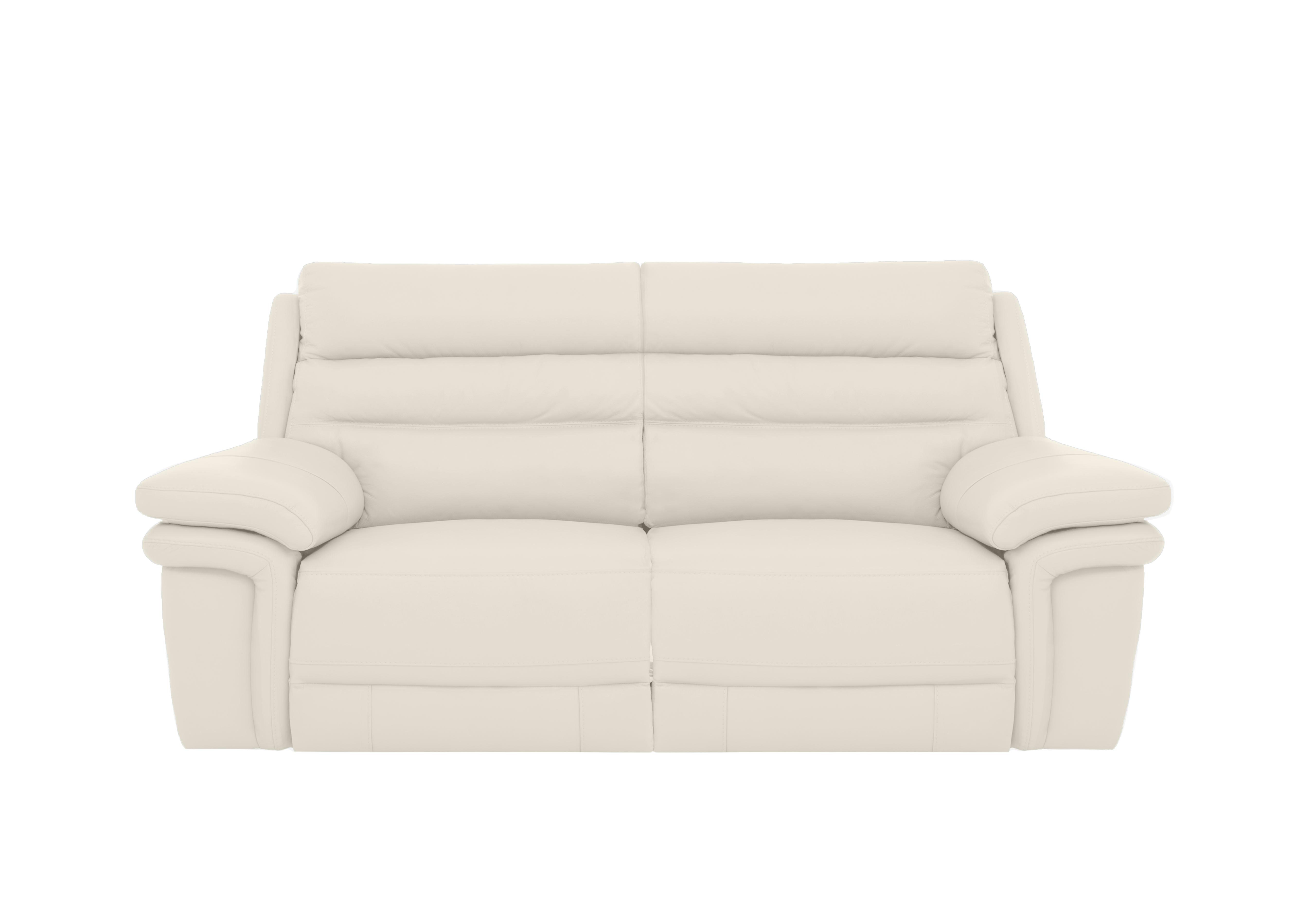 Berlin 3 Seater Leather Sofa in White Le-9307 on Furniture Village