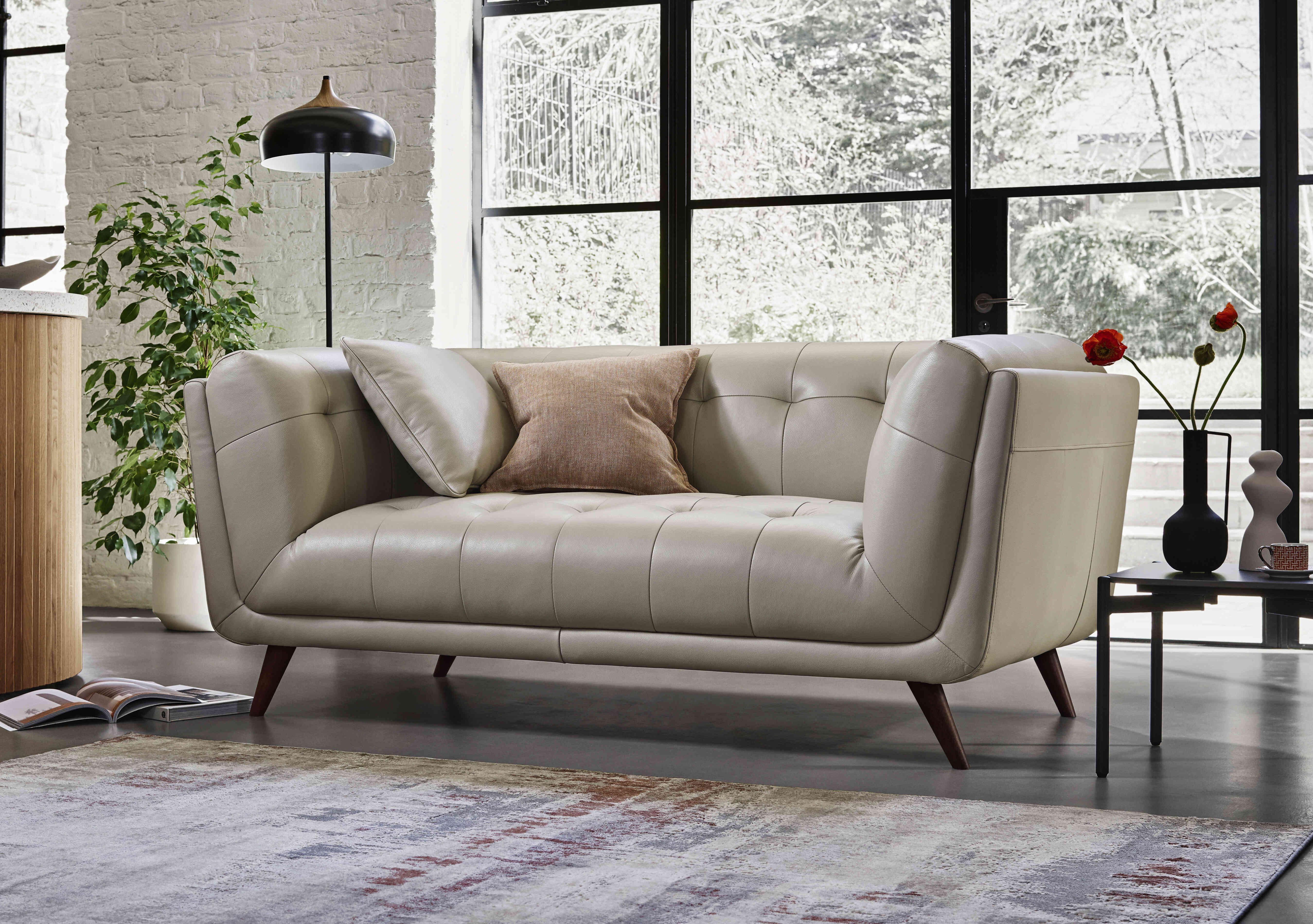 Rene Large 2 Seater Leather Sofa in  on Furniture Village