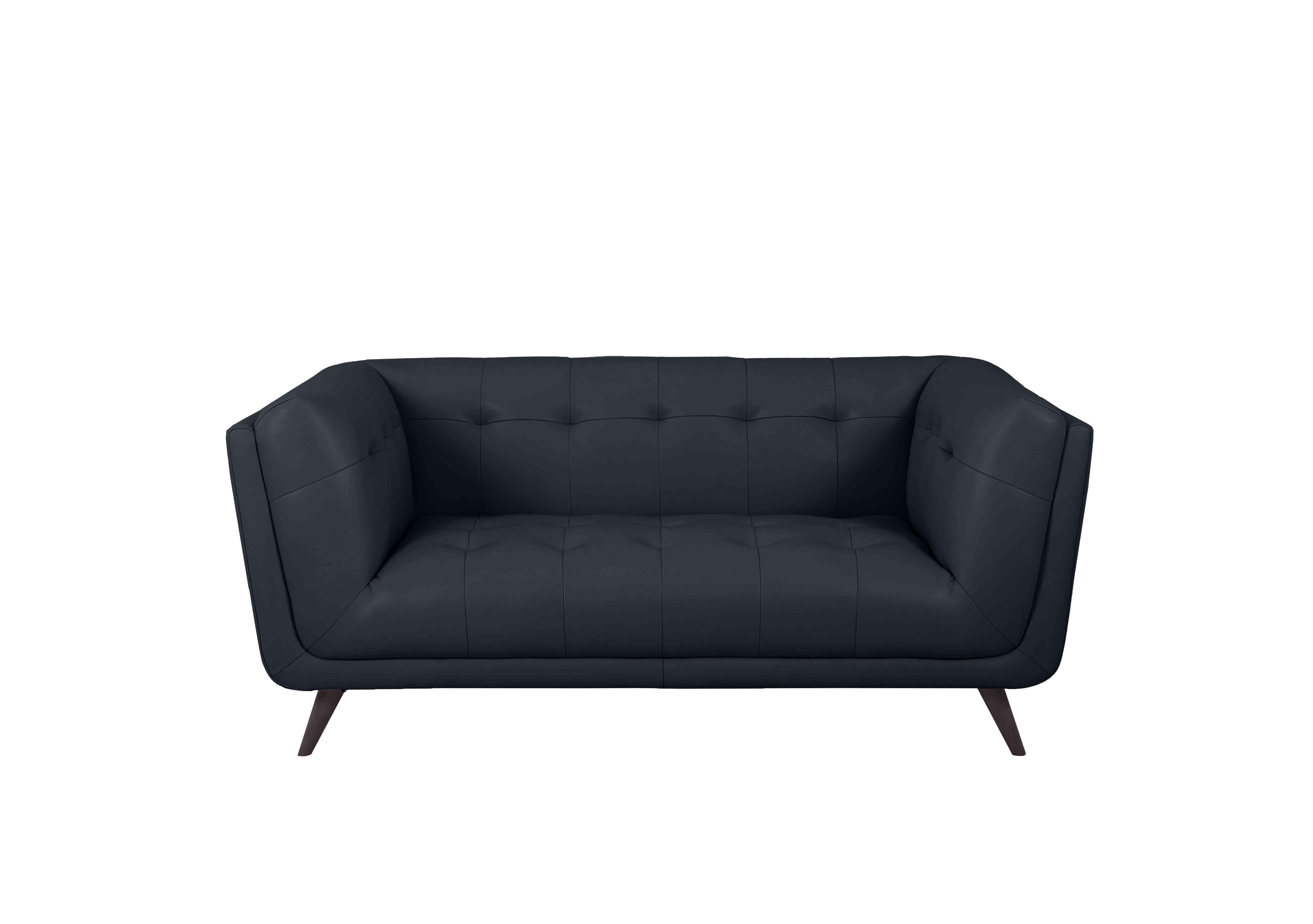 Rene 2 Seater Leather Sofa in Montana Navy on Furniture Village