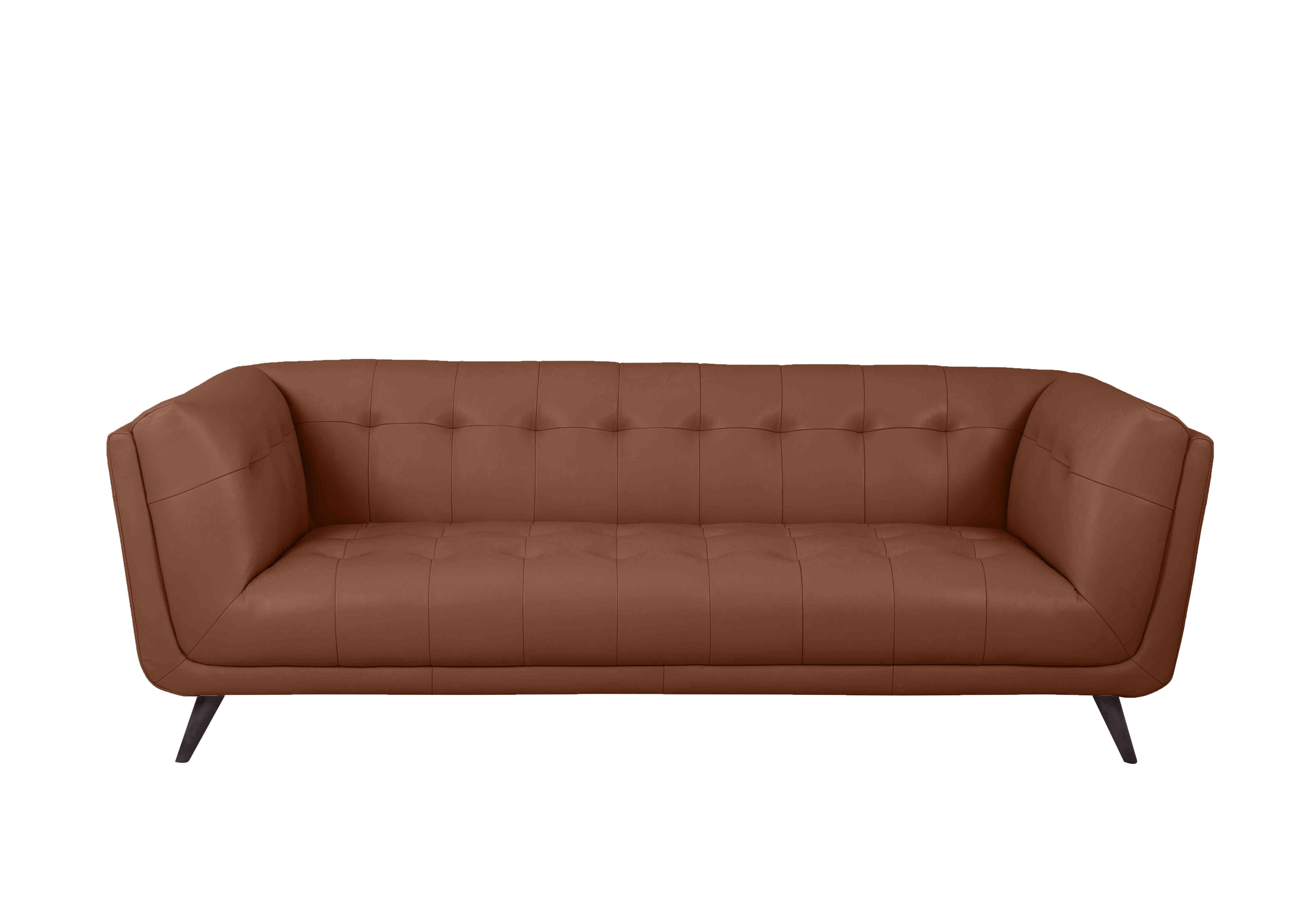 Rene 3 Seater Leather Sofa in Florida Butterscotch on Furniture Village