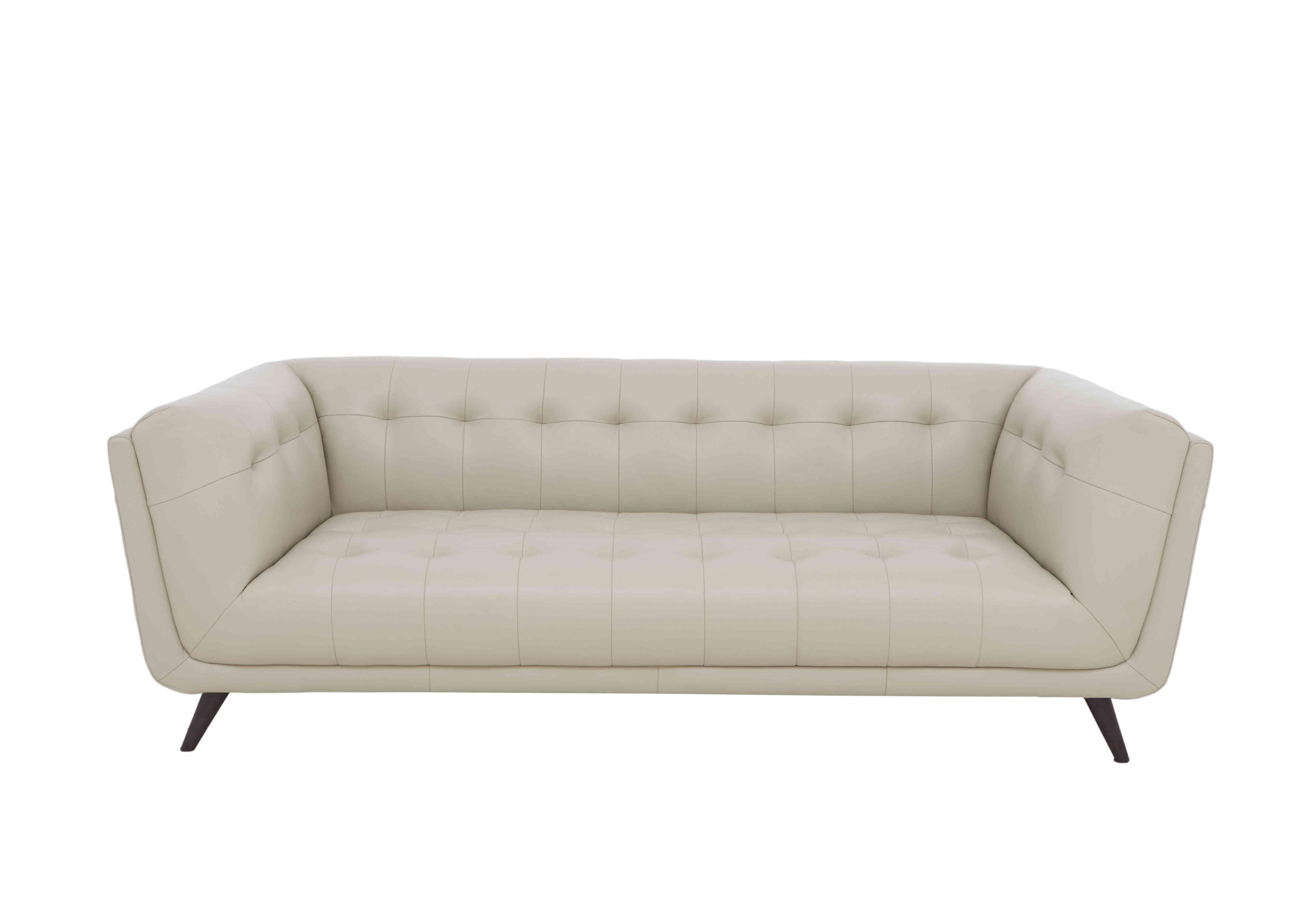 Rene 3 Seater Leather Sofa in Florida Lead Grey on Furniture Village
