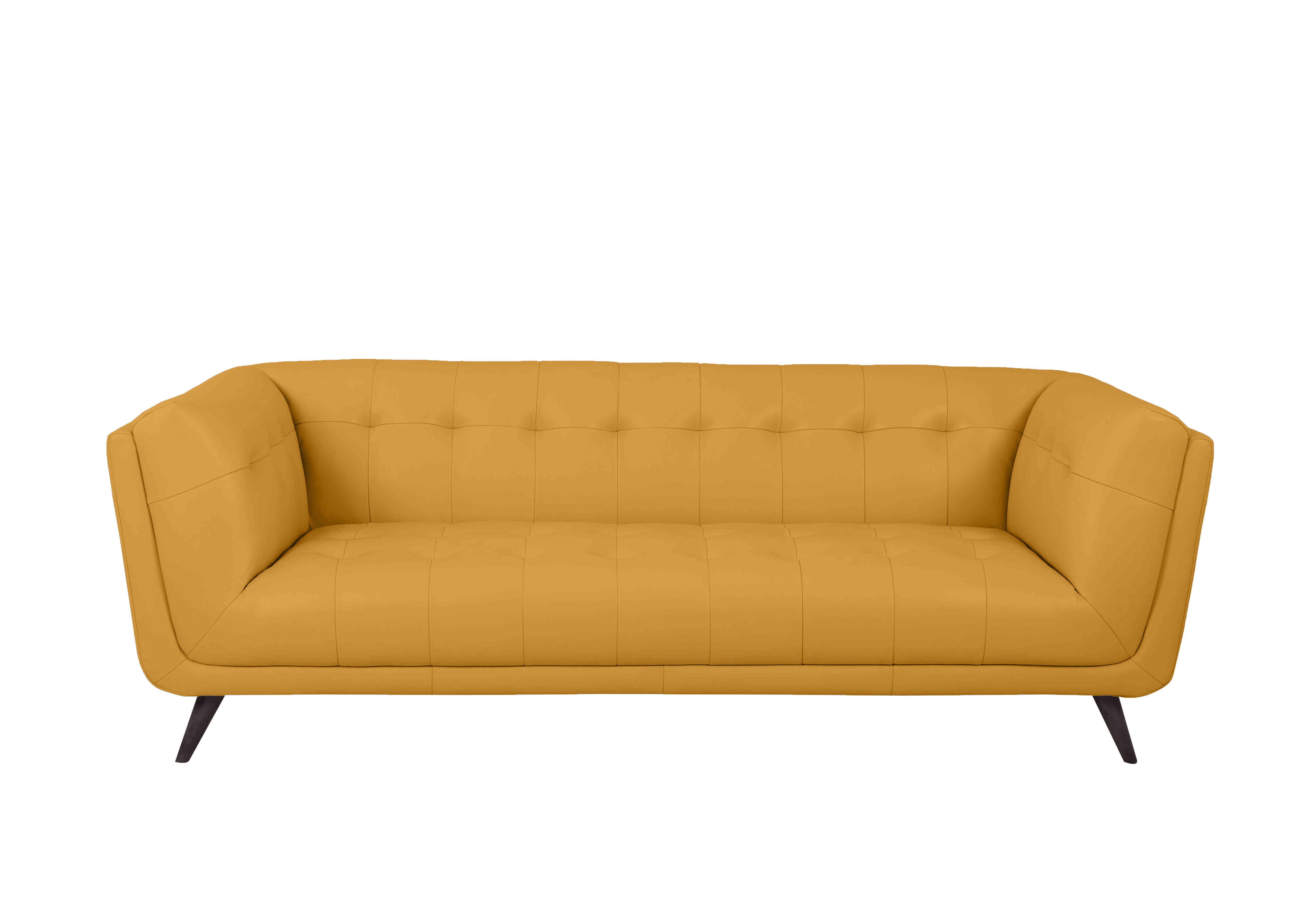 Rene 3 Seater Leather Sofa in Florida Sunburst on Furniture Village