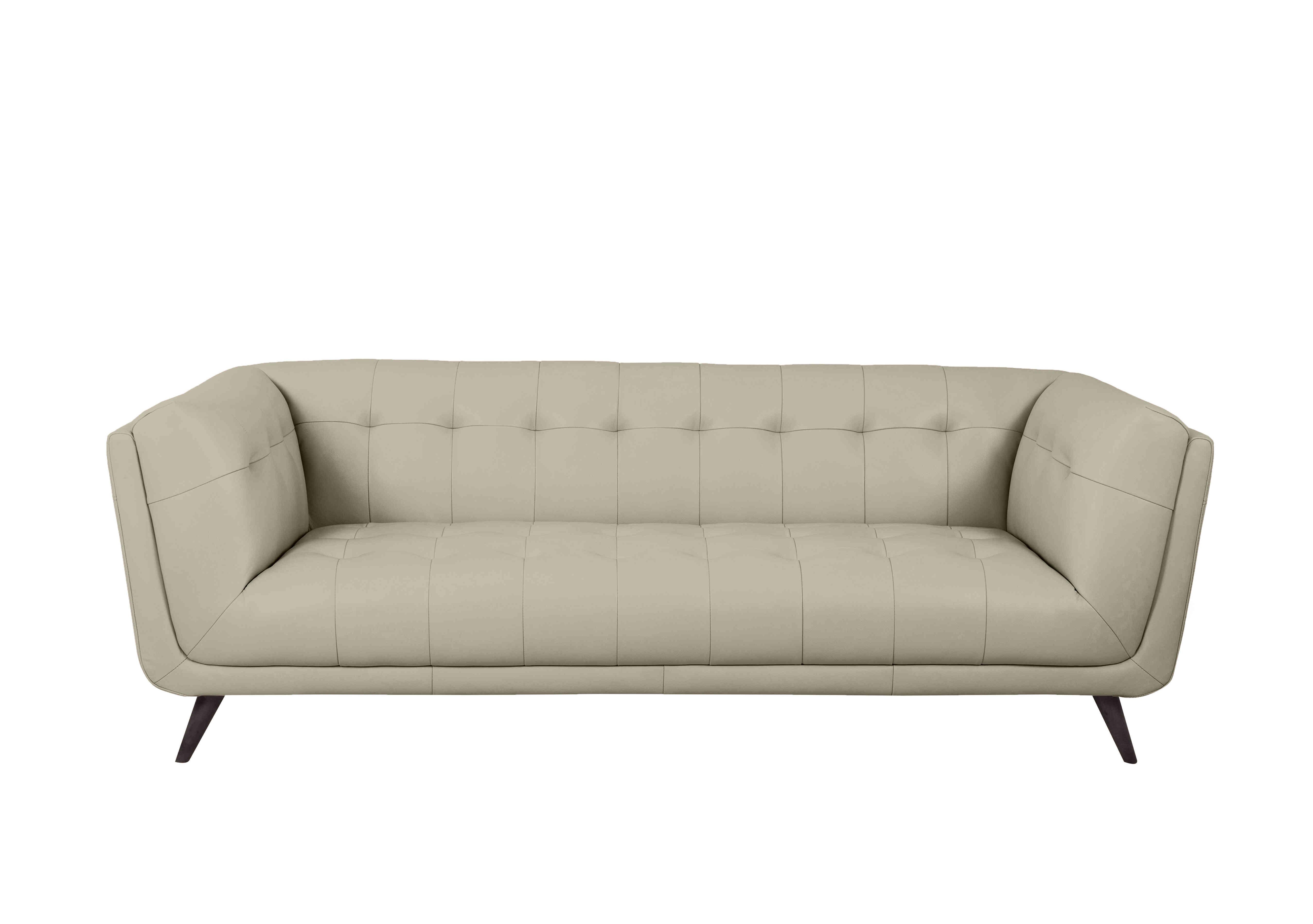 Rene 3 Seater Leather Sofa in Montana Bone China on Furniture Village