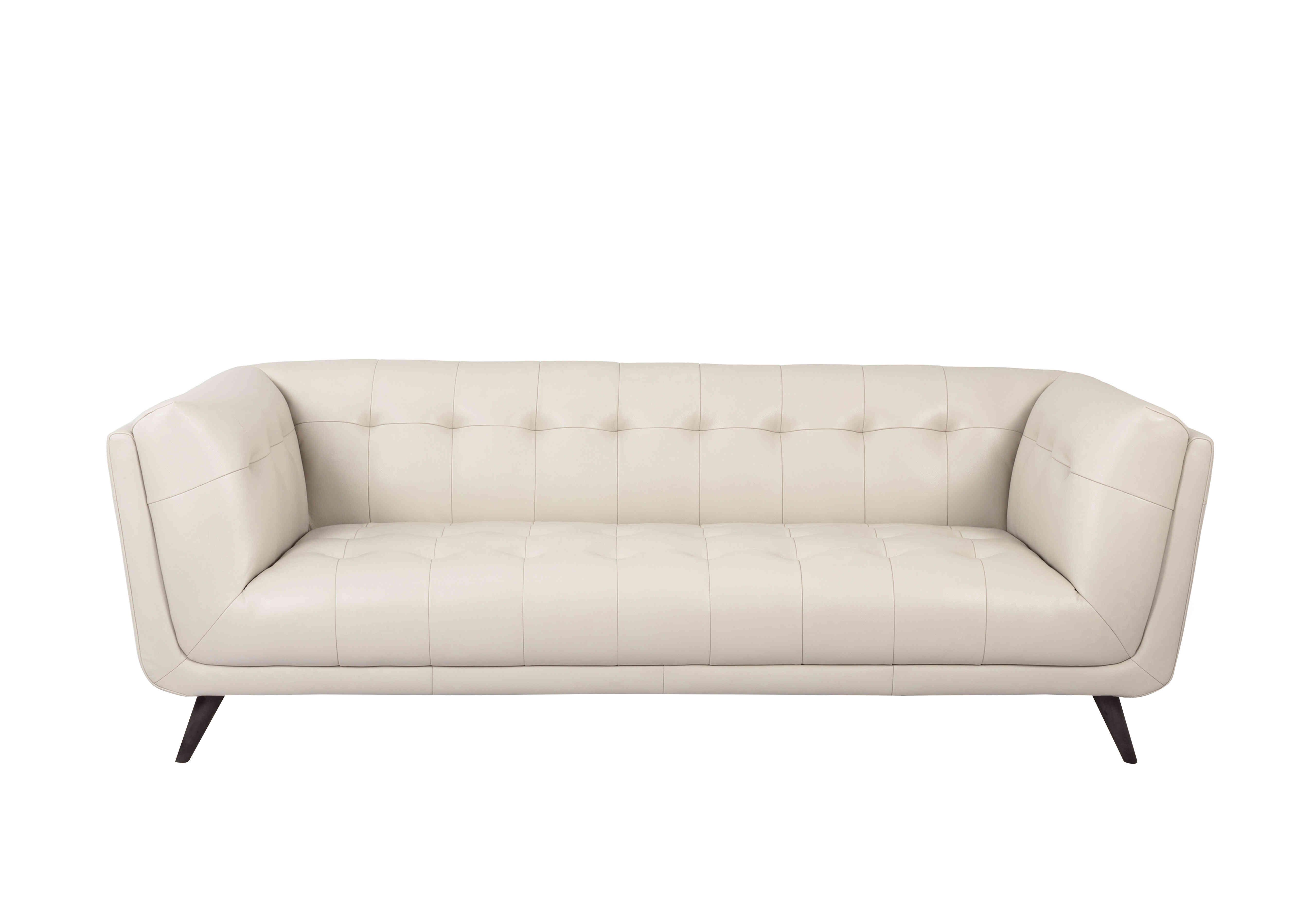 Rene 3 Seater Leather Sofa in Montana Cotton on Furniture Village