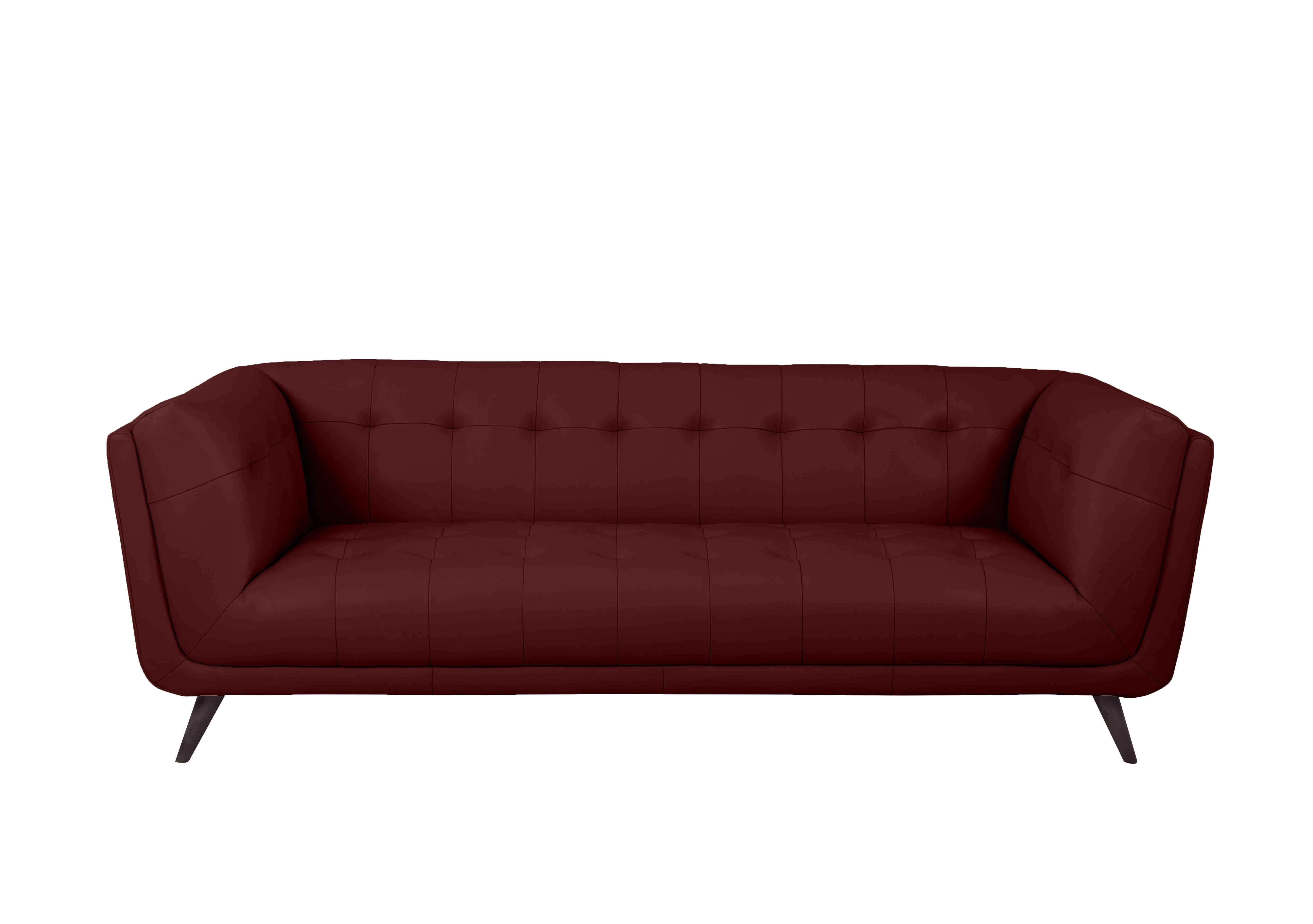 Rene 3 Seater Leather Sofa in Montana Ruby on Furniture Village