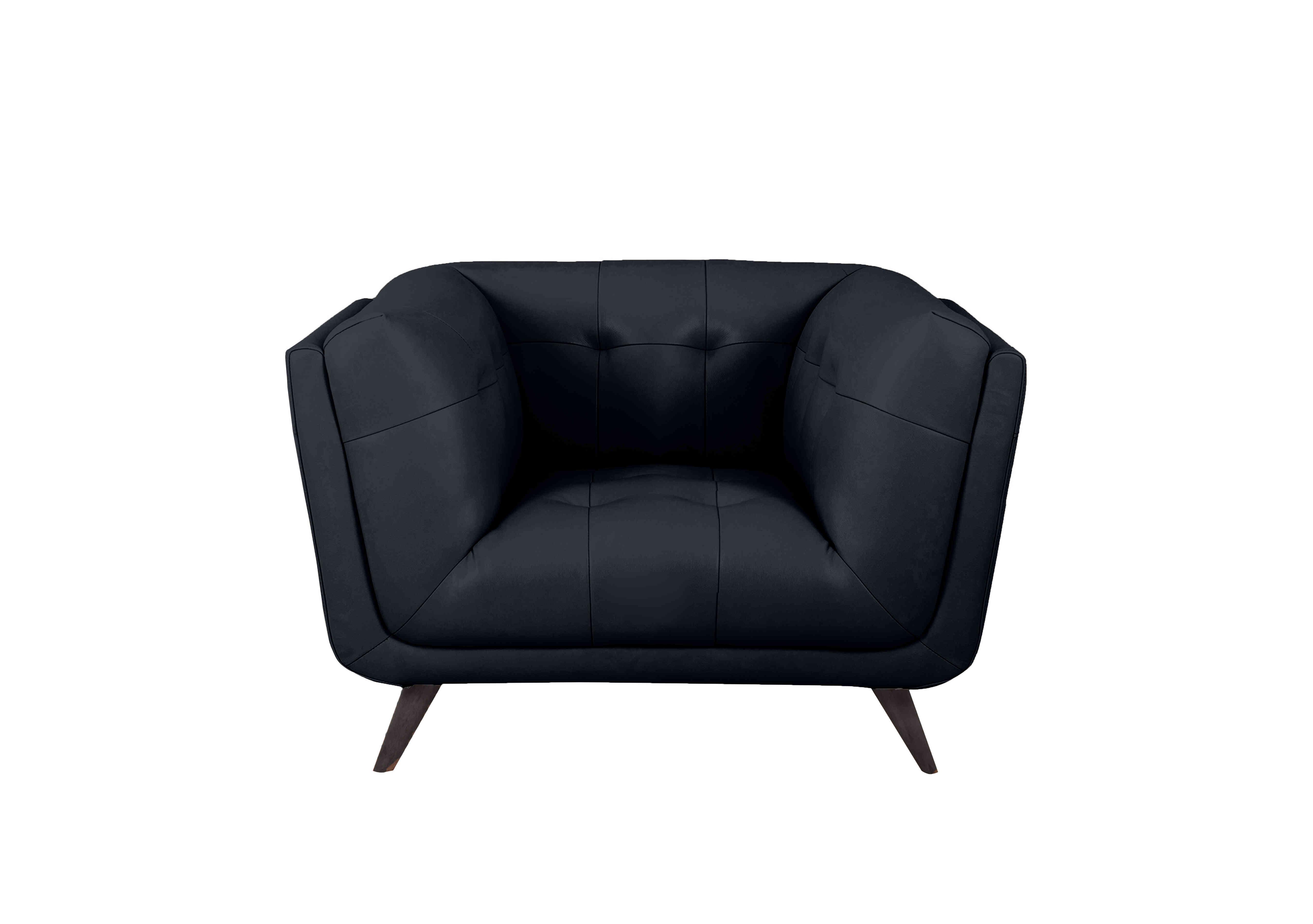 Rene Leather Armchair in Cat-40/24 Oslo Navy on Furniture Village