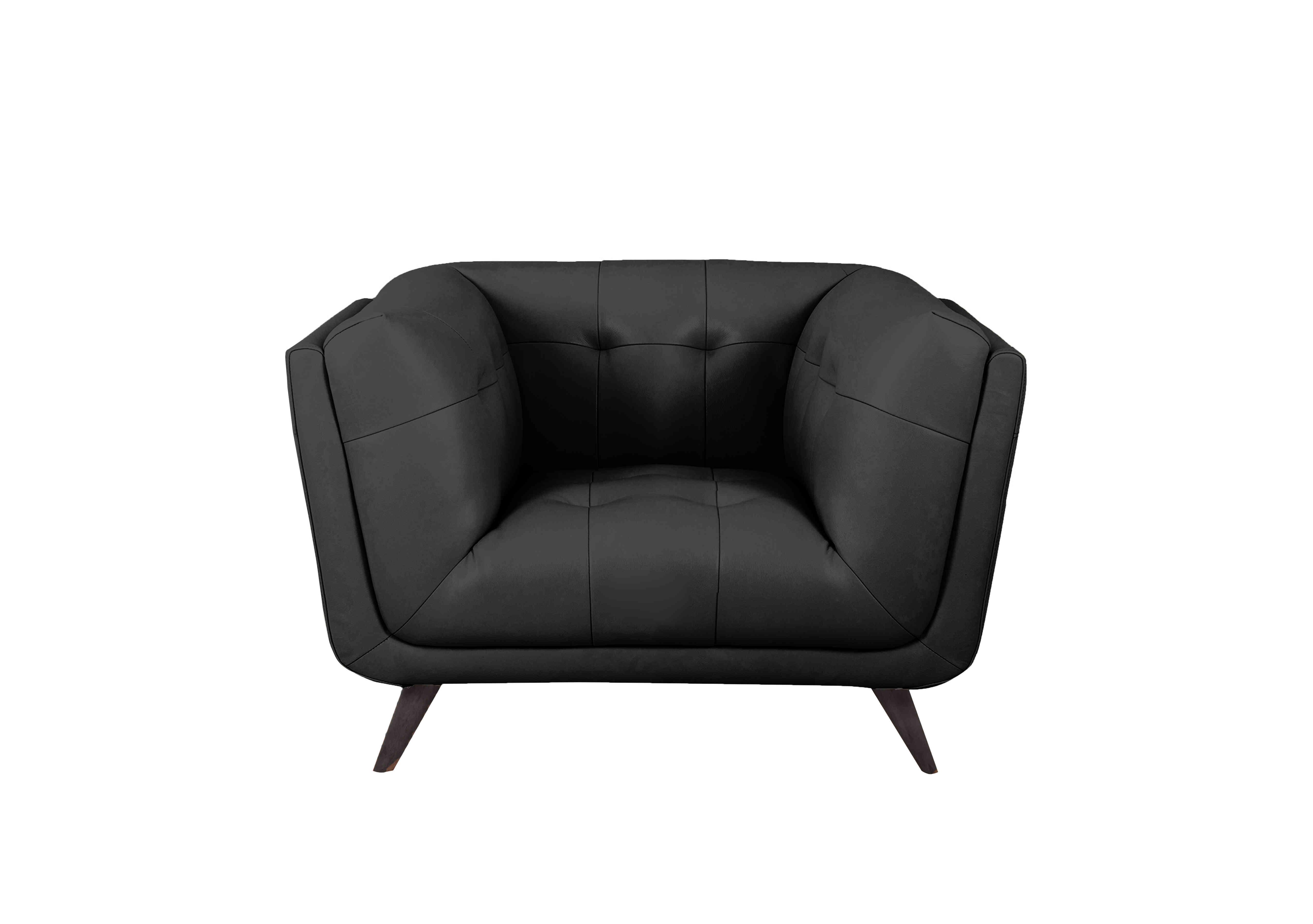 Rene Leather Armchair in Florida Graphite on Furniture Village