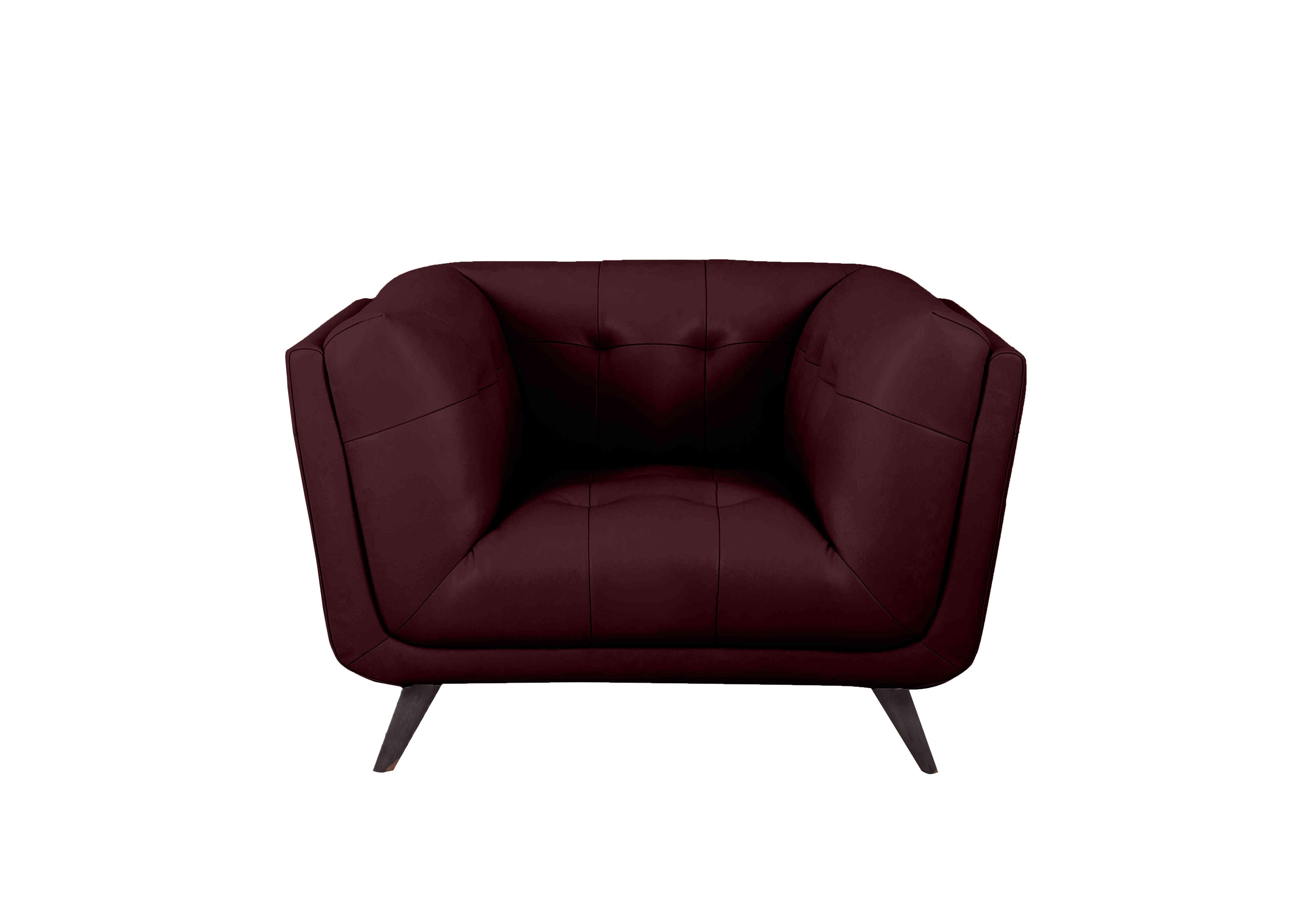 Rene Leather Armchair in Montana Ruby on Furniture Village