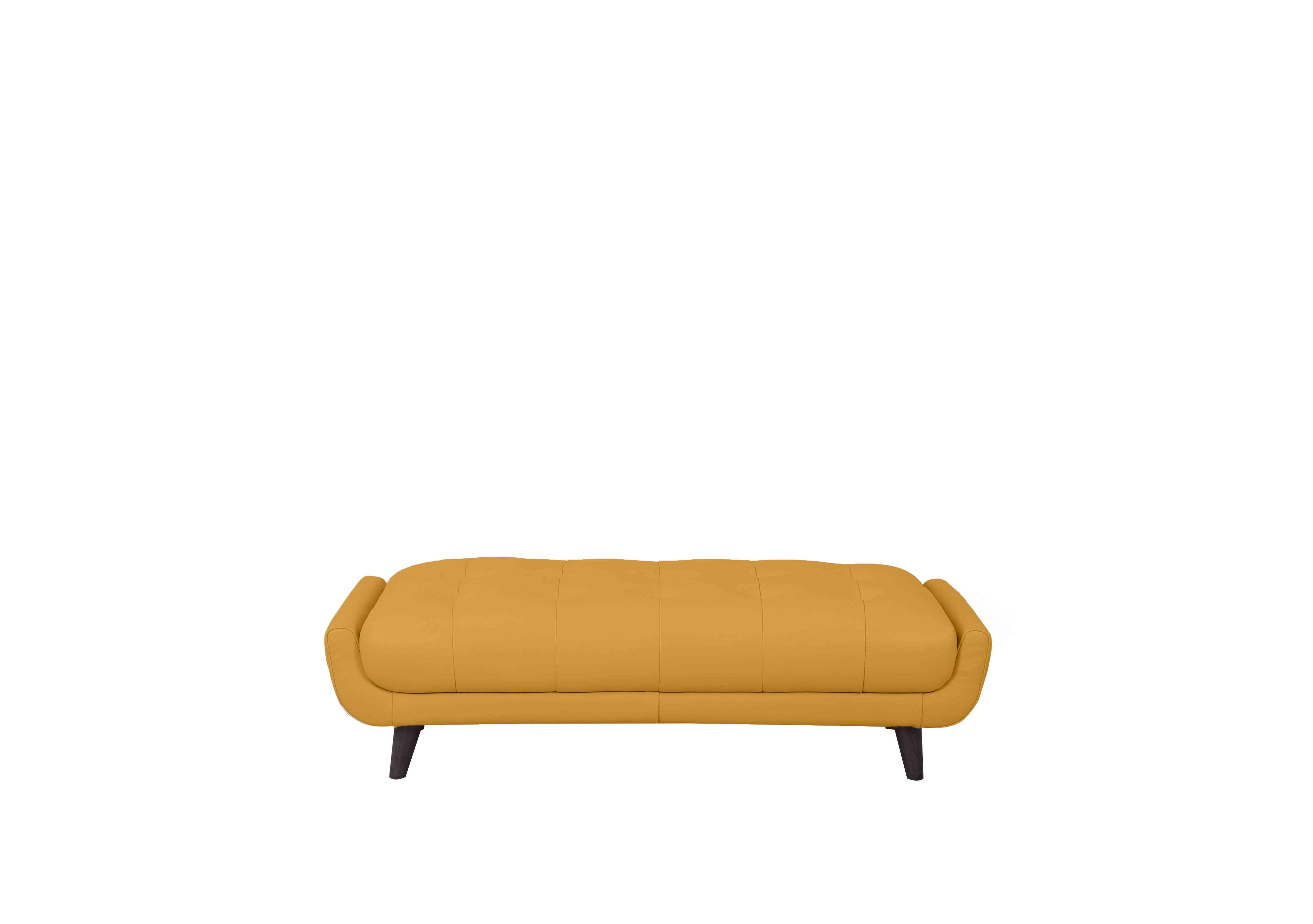 Rene Large Leather Footstool in Florida Sunburst on Furniture Village