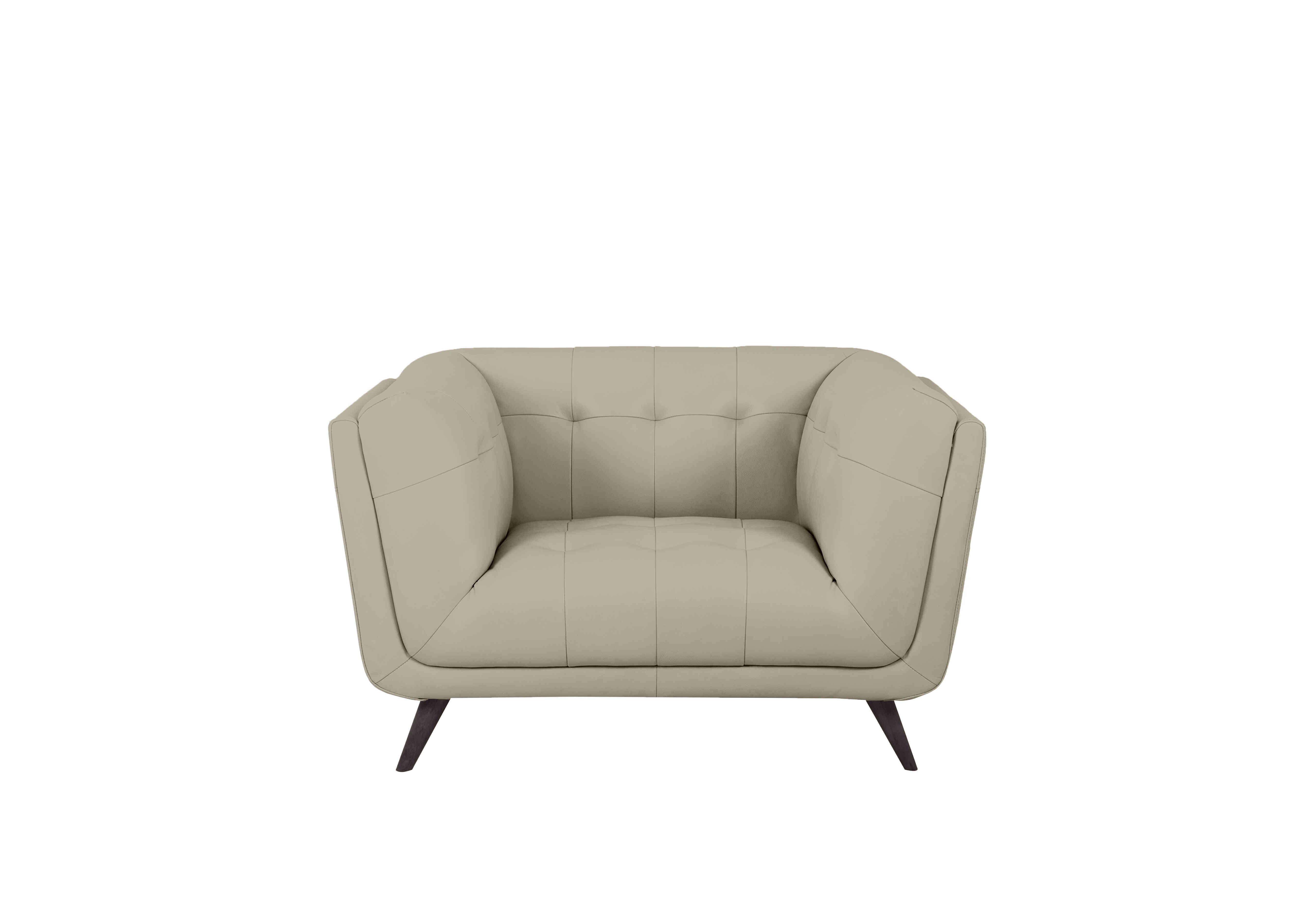 Rene Leather Cuddler Chair in Montana Bone China on Furniture Village