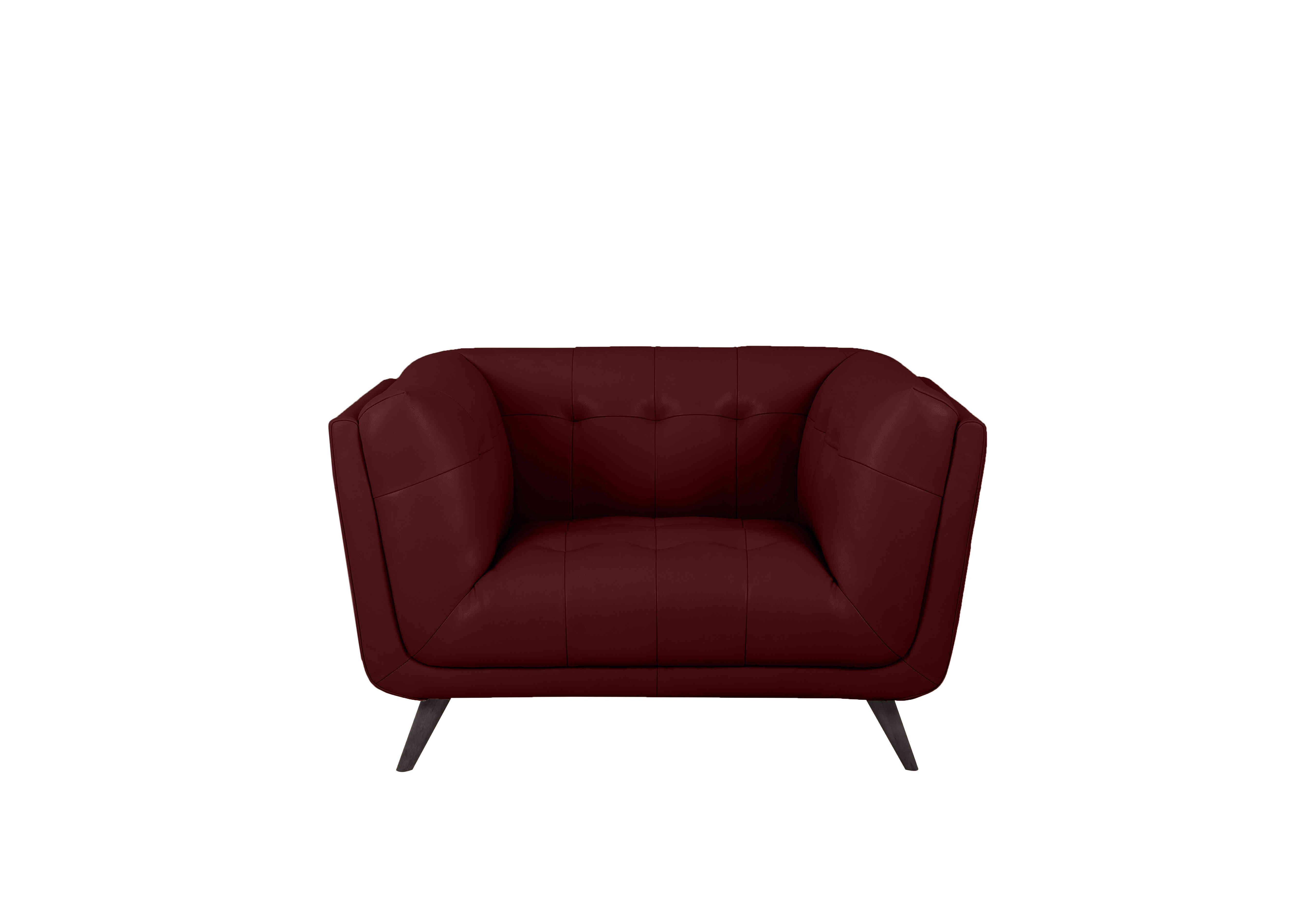 Rene Leather Cuddler Chair in Montana Ruby on Furniture Village