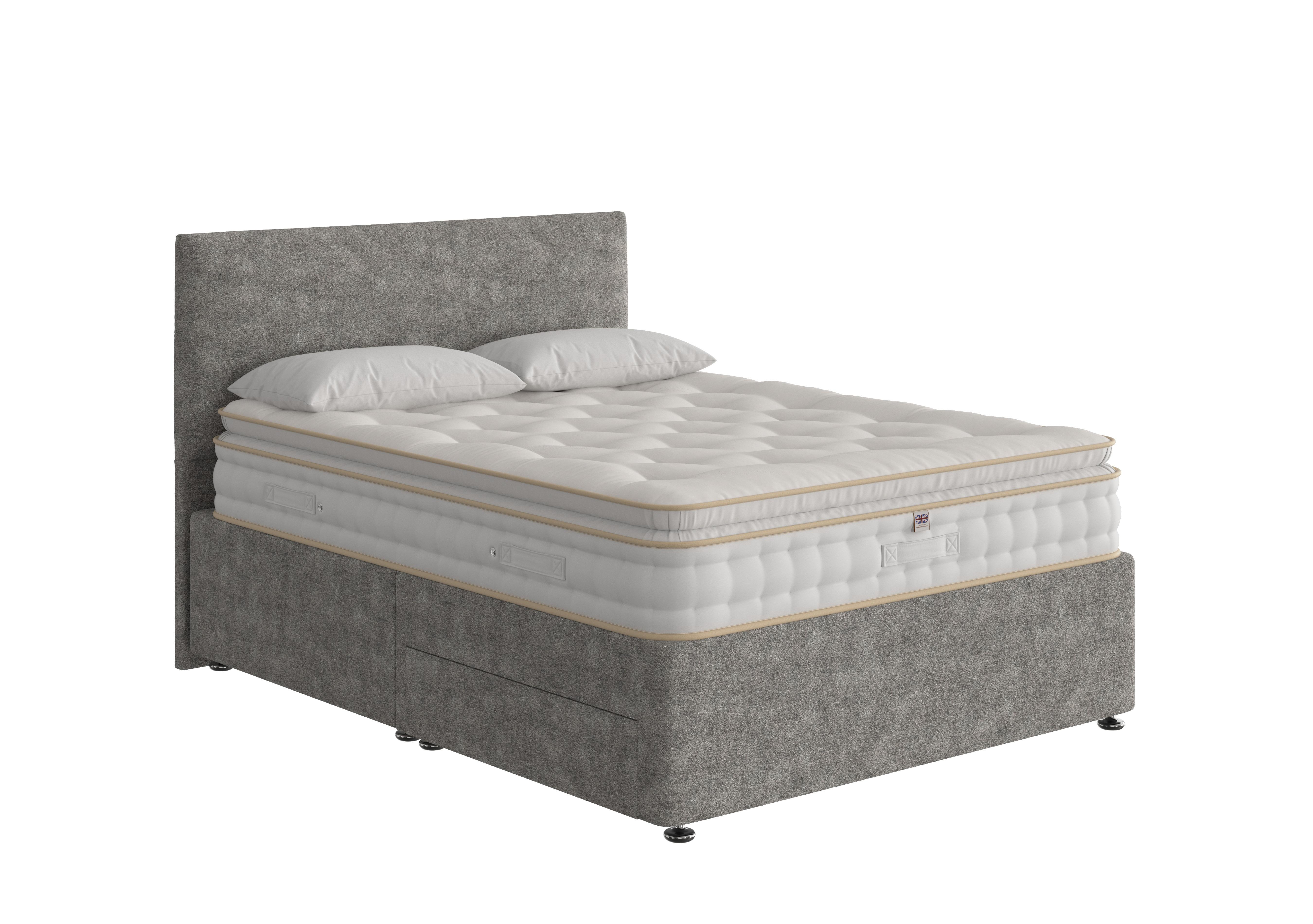 Boutique 2000 Pillow Top Divan Set in Teddy Steel on Furniture Village