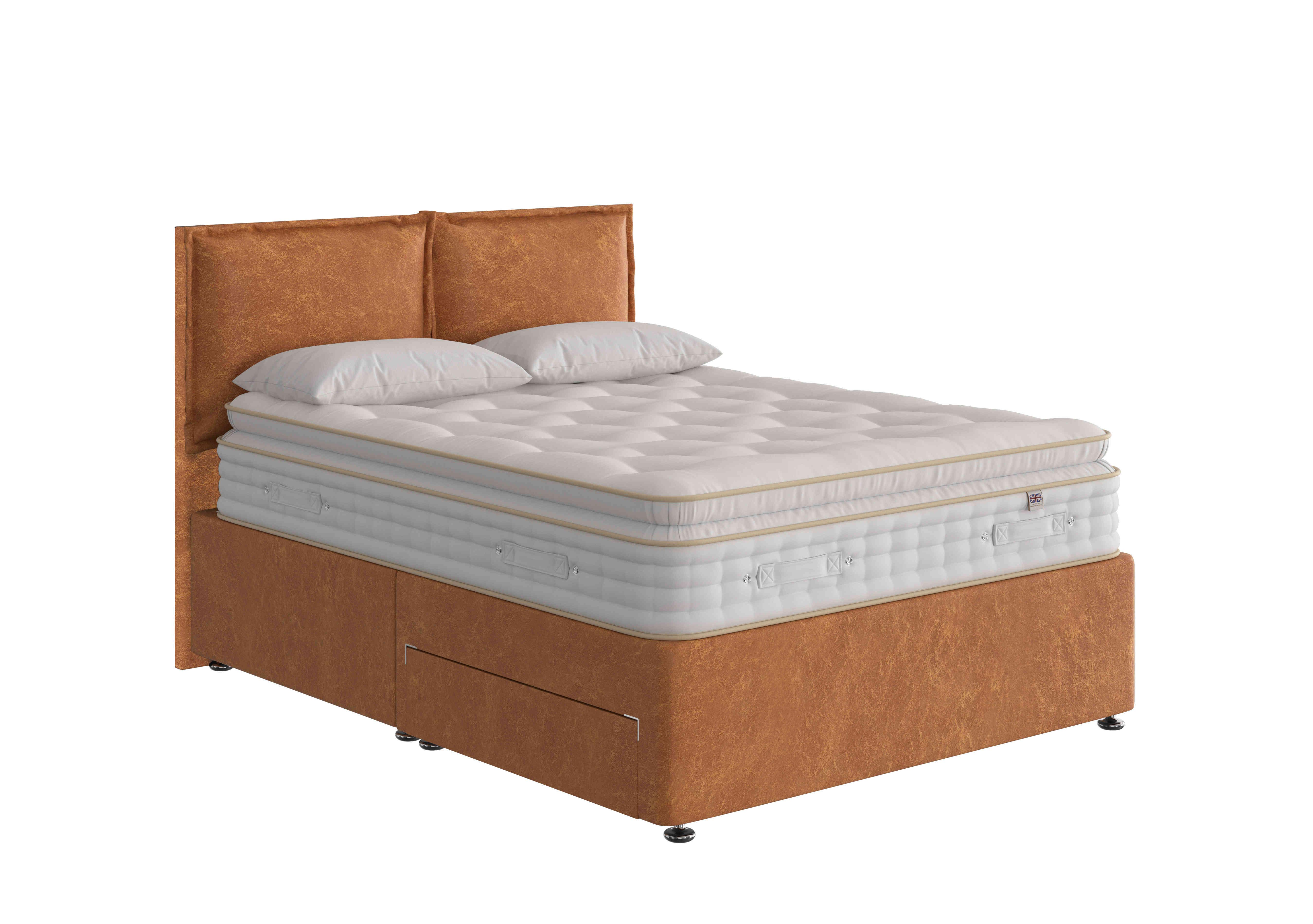 Boutique 3000 Pillow Top Divan Set in Rhodeo Rust on Furniture Village