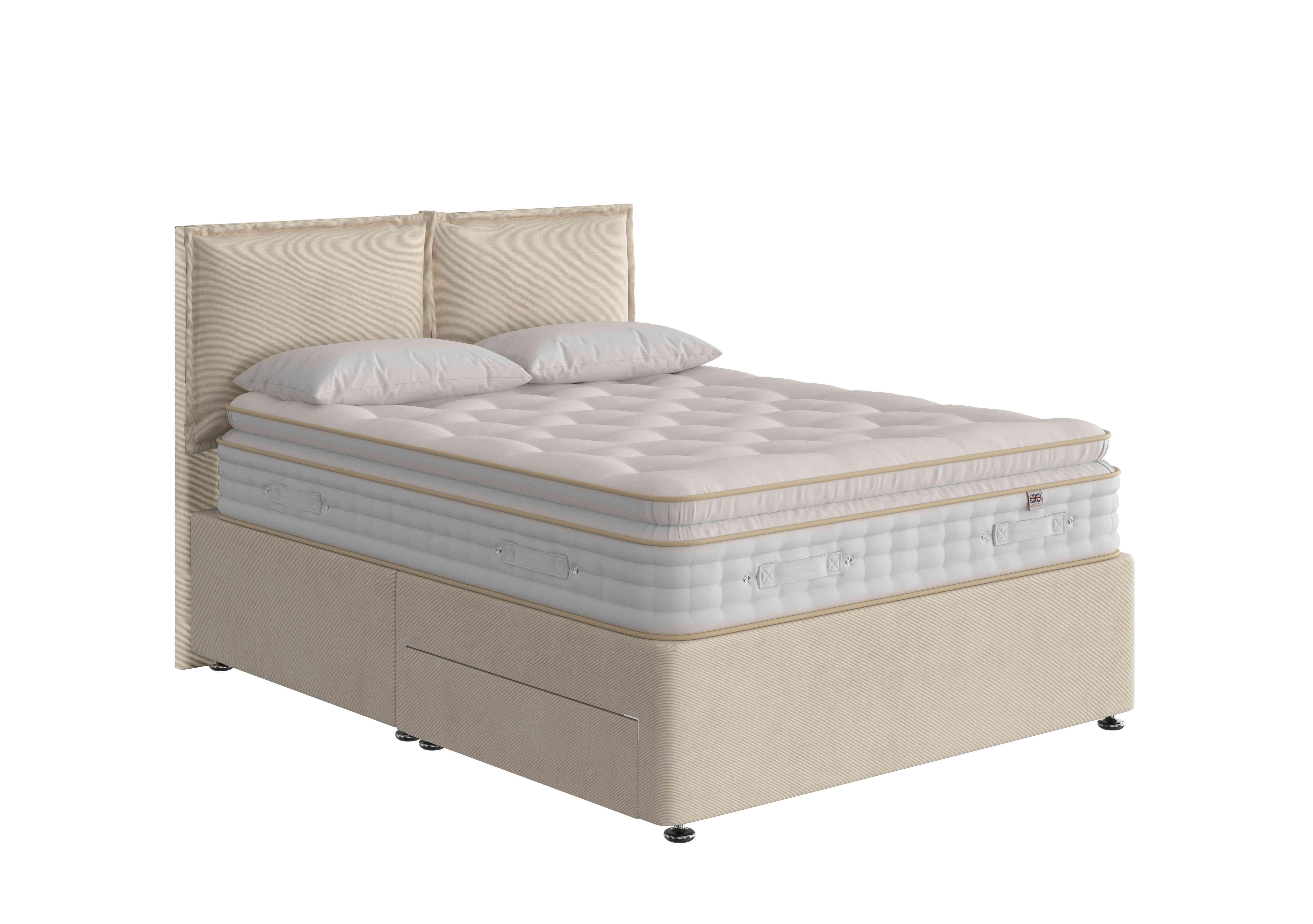 Boutique 3000 Pillow Top Divan Set in Ribelle 7402-92139 Mink on Furniture Village