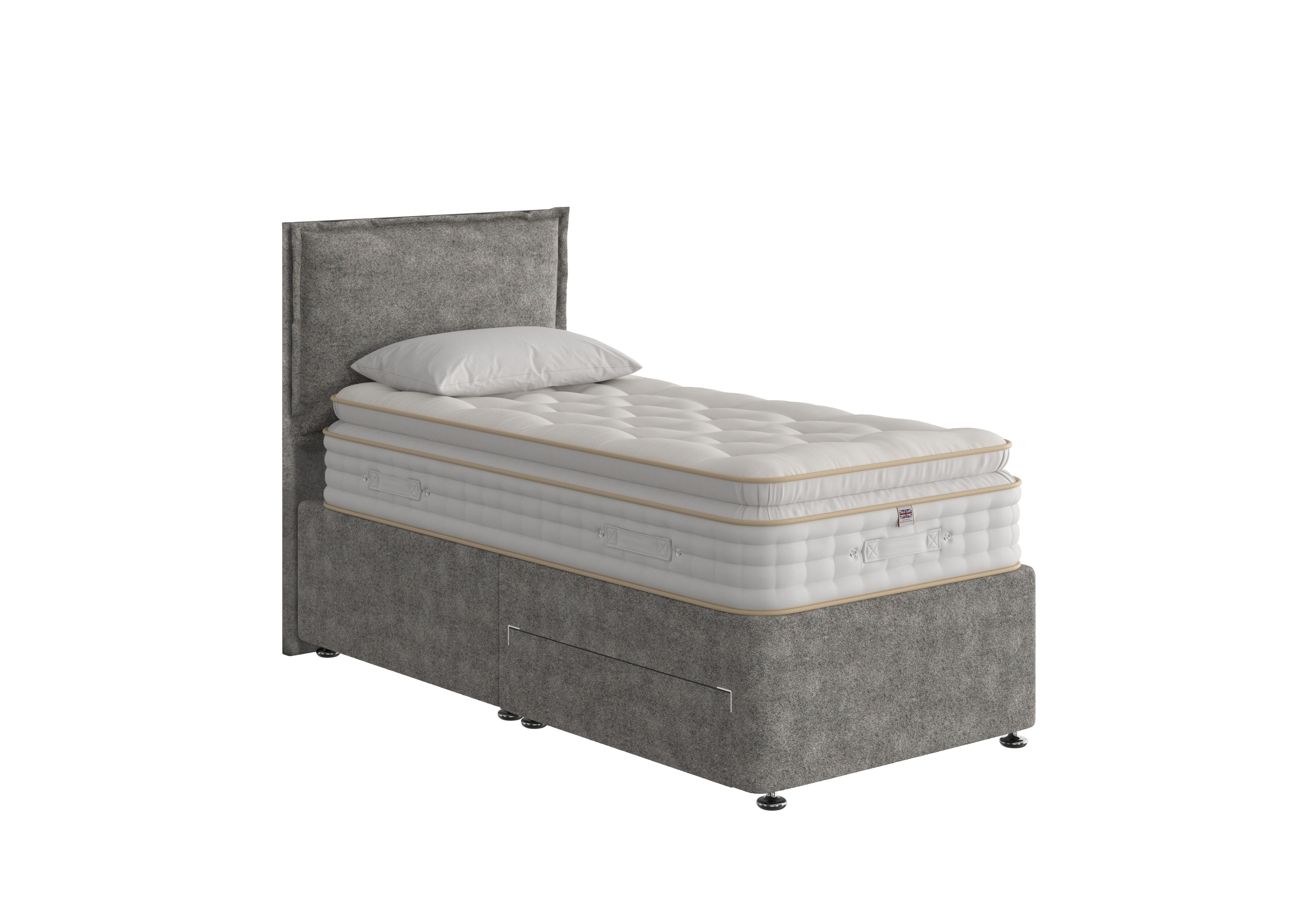 Boutique 3000 Pillow Top Divan Set in Teddy Steel on Furniture Village