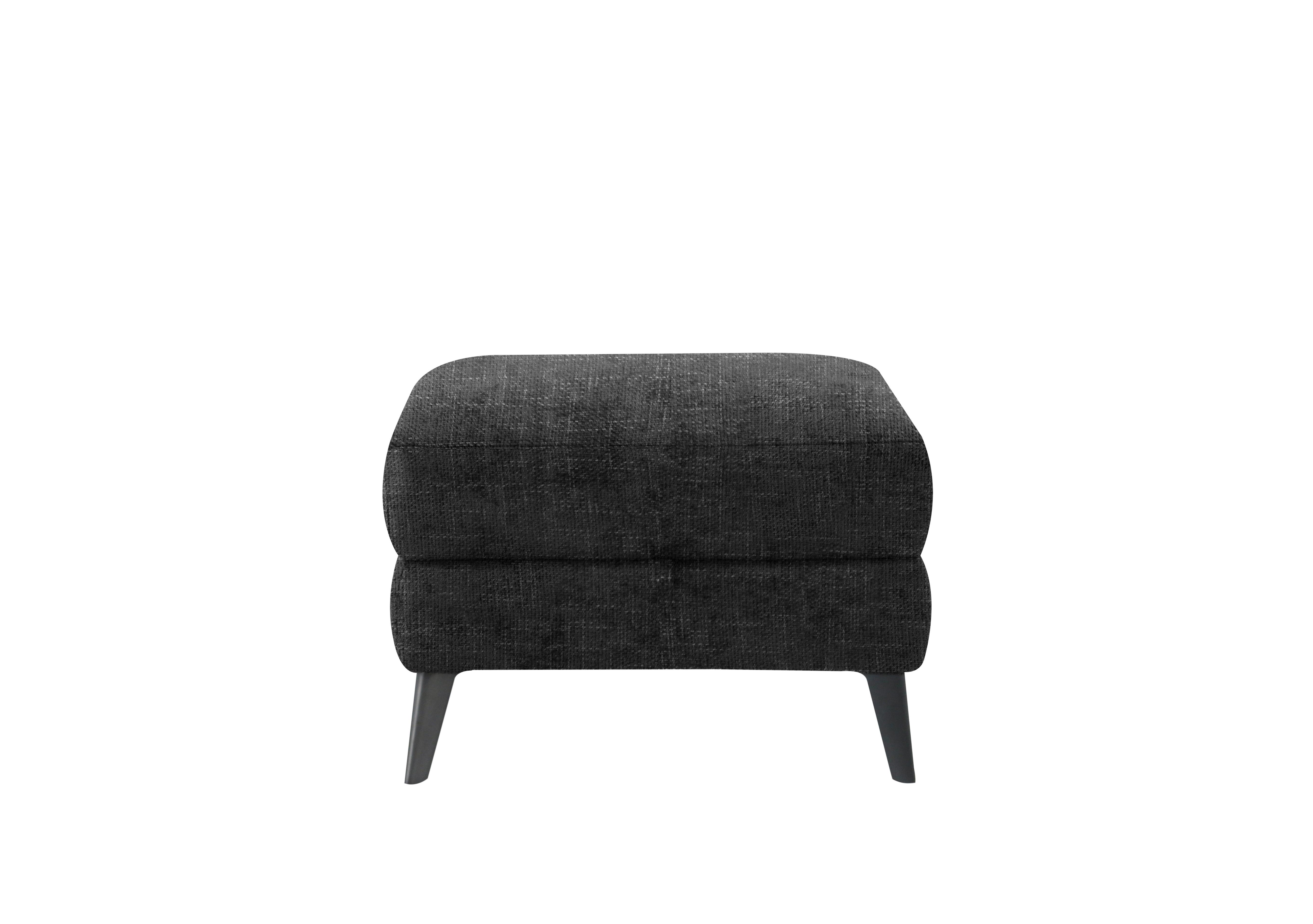 Huxley Fabric Storage Footstool in Fab-Cac-R463 Black Mica on Furniture Village