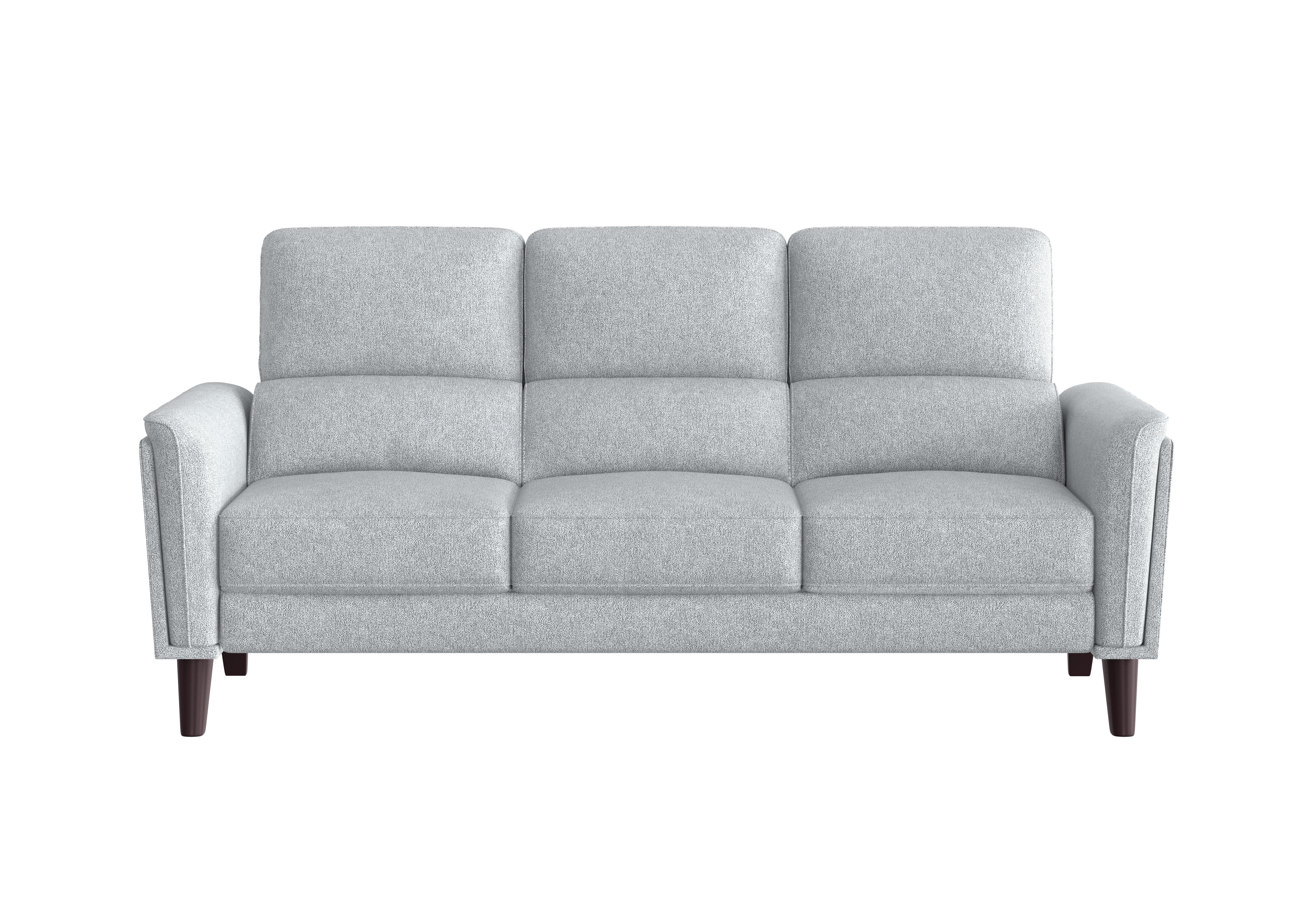 Compact Collection Klein 3 Seater Fabric Sofa in Fab-Chl-R21 Frost on Furniture Village