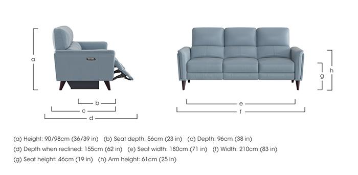 Compact Collection Klein 3 Seater Leather Sofa in  on Furniture Village